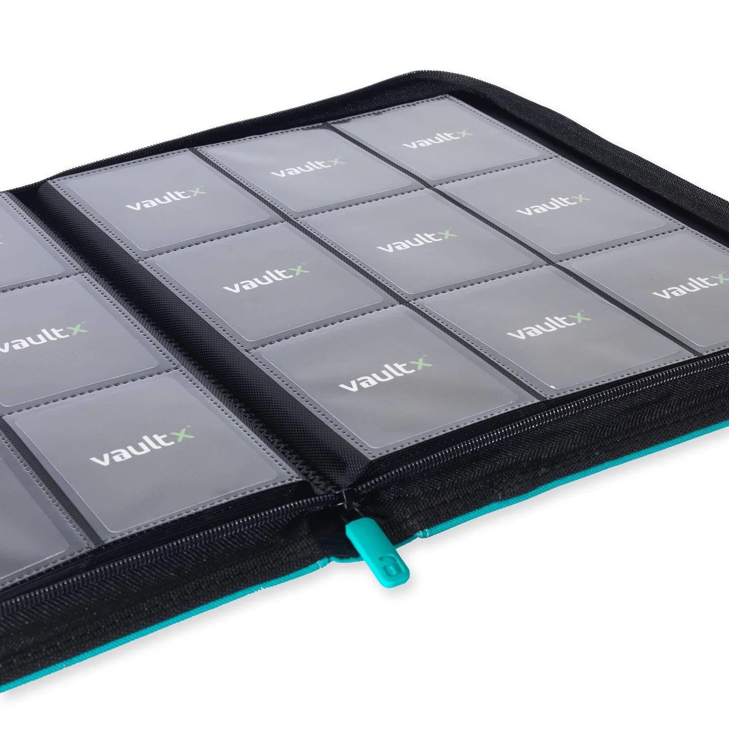 Vaultx 9-Pocket Exo-Tec Zip Binder - Ocean Blue