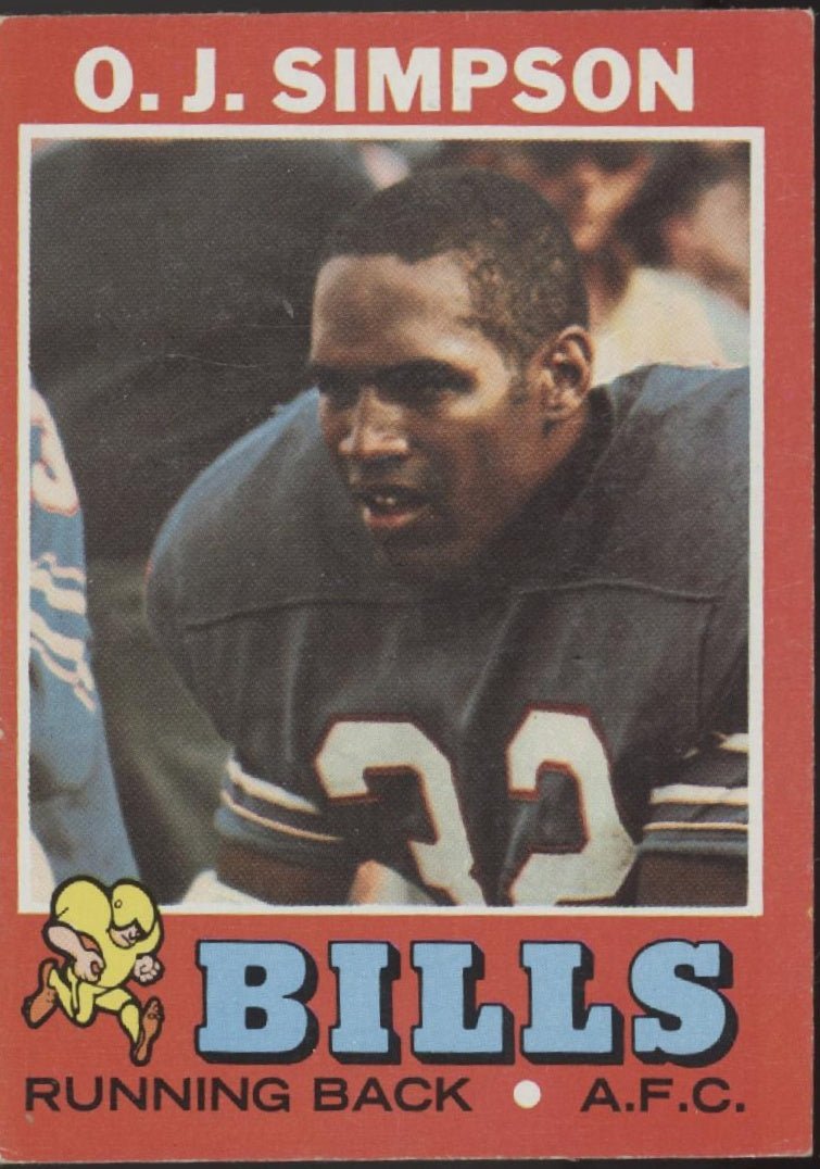 OJ Simpson 1971 Topps 260 Buffalo Bills VG - Collector Store LLC