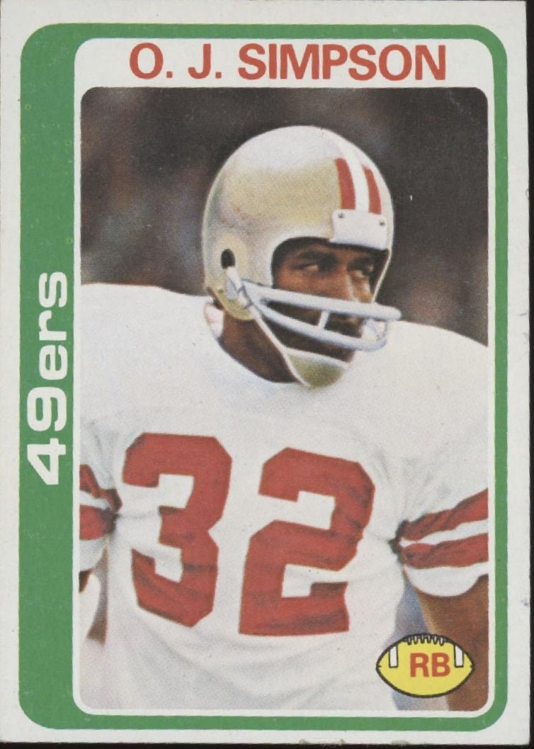 OJ Simpson 1978 Topps #400 San Francisco 49ers EX - Collector Store LLC