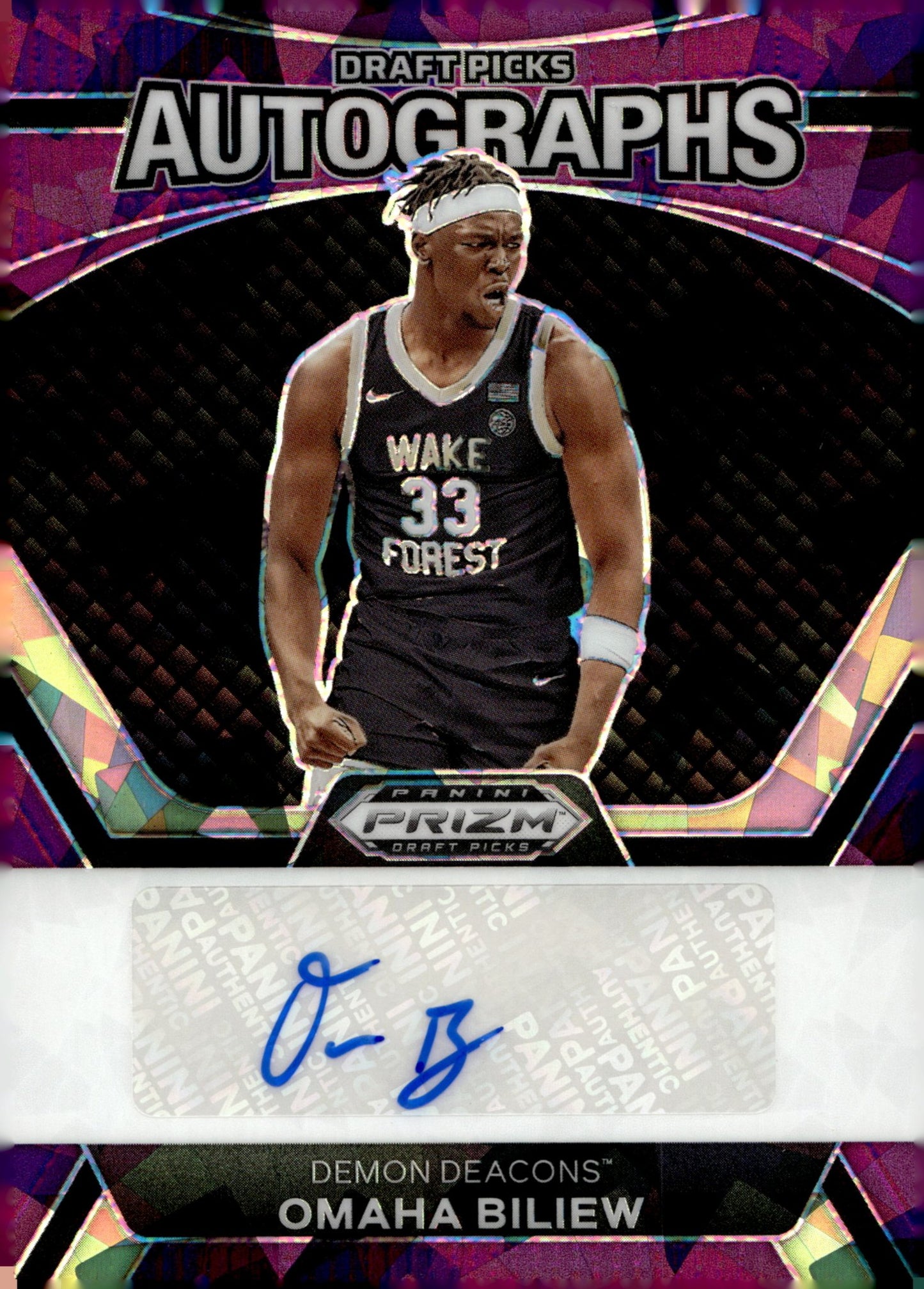 Omaha Biliew 2024 Panini Prizm Draft Picks Purple Ice Prizm Auto 05/99 #DPA - OMB - Collector Store LLC