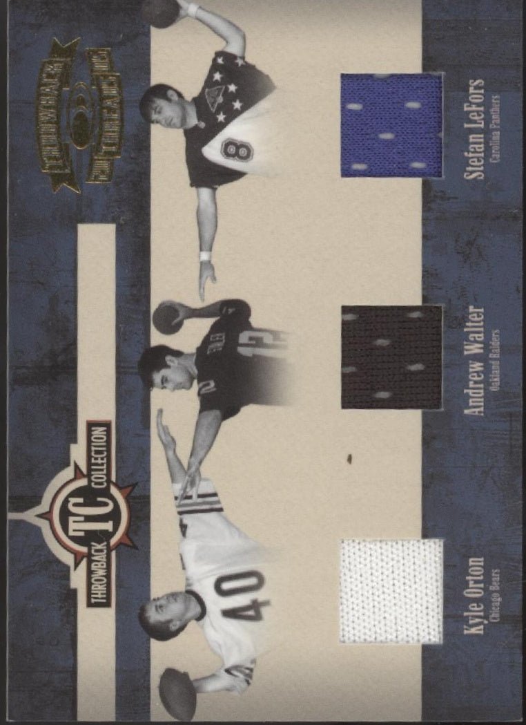 Orton / Walter / LeFors 2005 Donruss Throwback Threads Swatches 015/100 #TC - 17 - Collector Store LLC