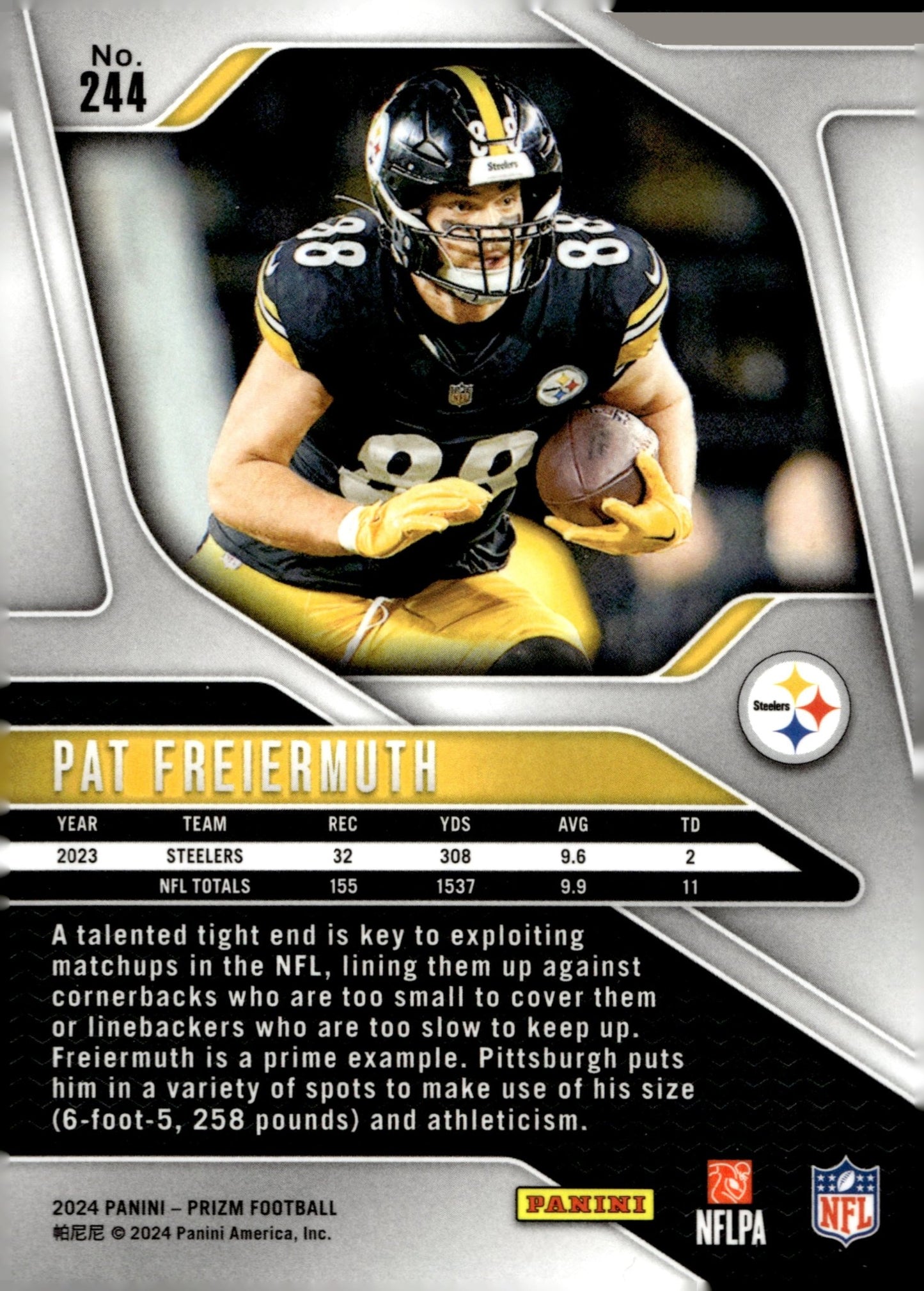 Pat Freiermuth 2024 Panini Prizm #244 - Collector Store LLC