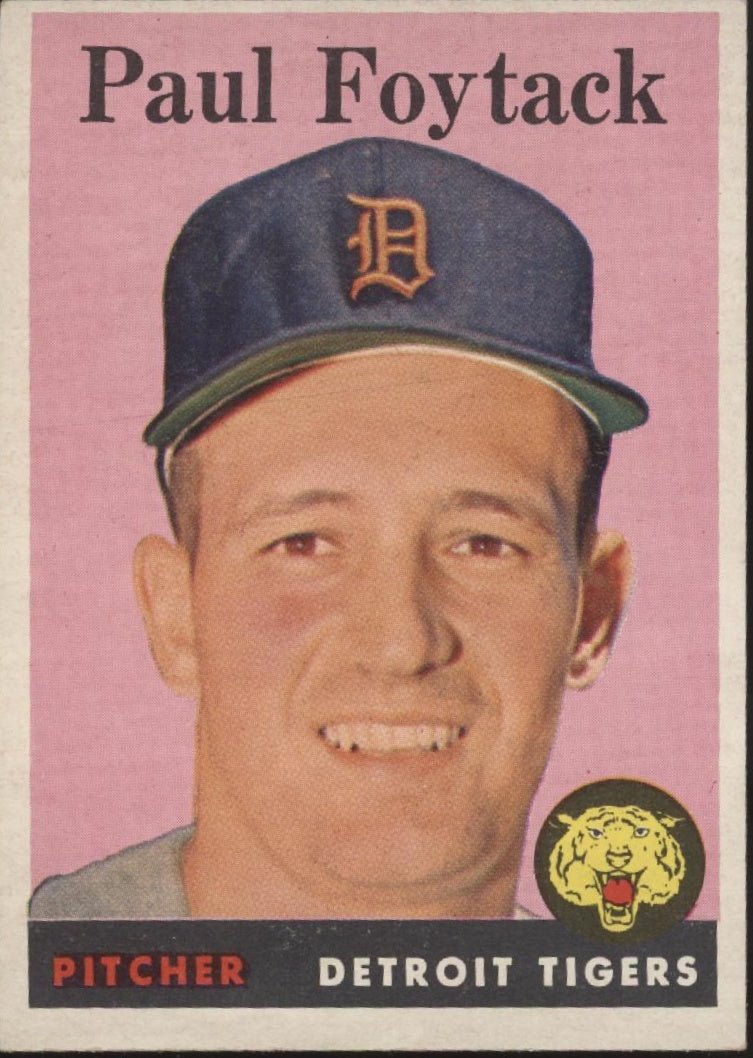 Paul Foytack 1958 Topps #282 Detroit Tigers EX - Collector Store LLC