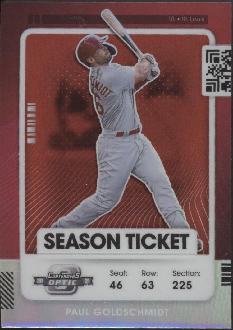 Paul Goldschmidt 2021 Panini Contenders Season Ticket Red Prizm #54 - Collector Store LLC