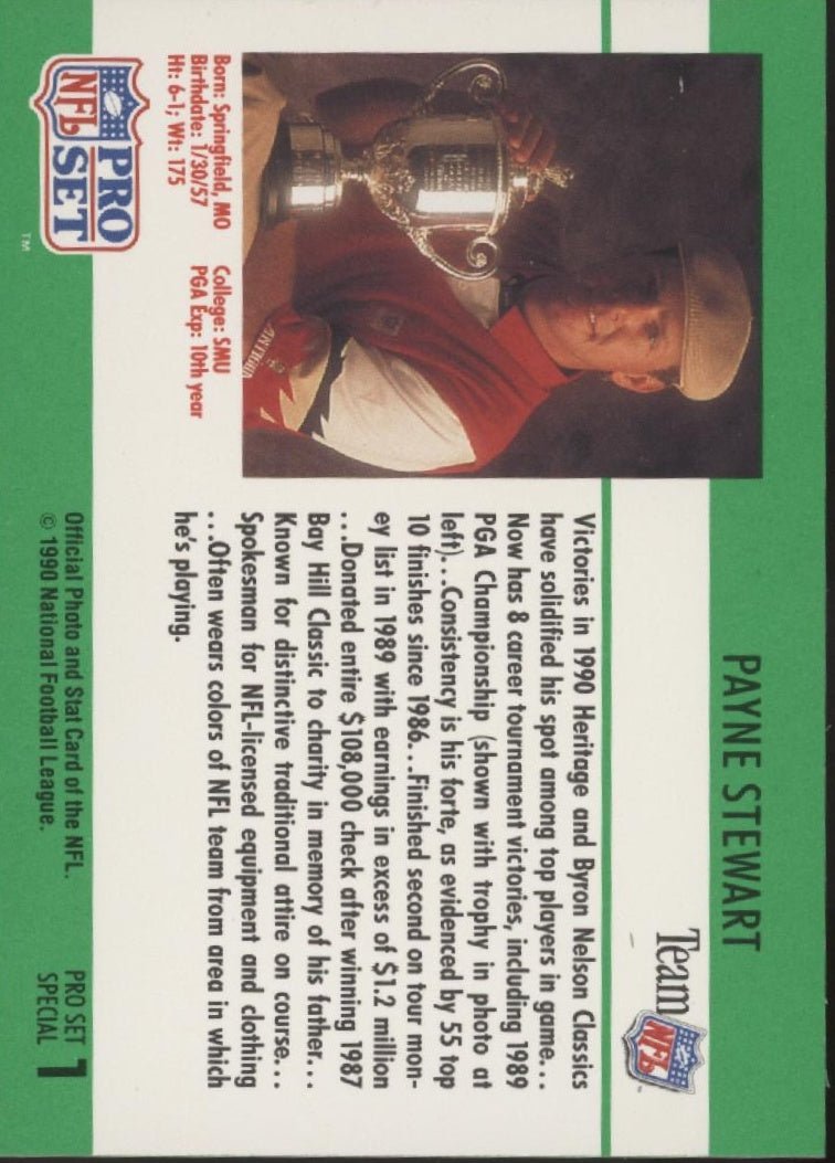 Payne Stewart 1990 Pro Set Special #1 - Collector Store LLC