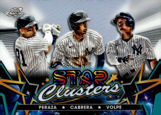 Peraza / Cabrera / Volpe 2023 Topps Chrome Cosmic Star Clusters Refractor #SC - 14 - Collector Store LLC