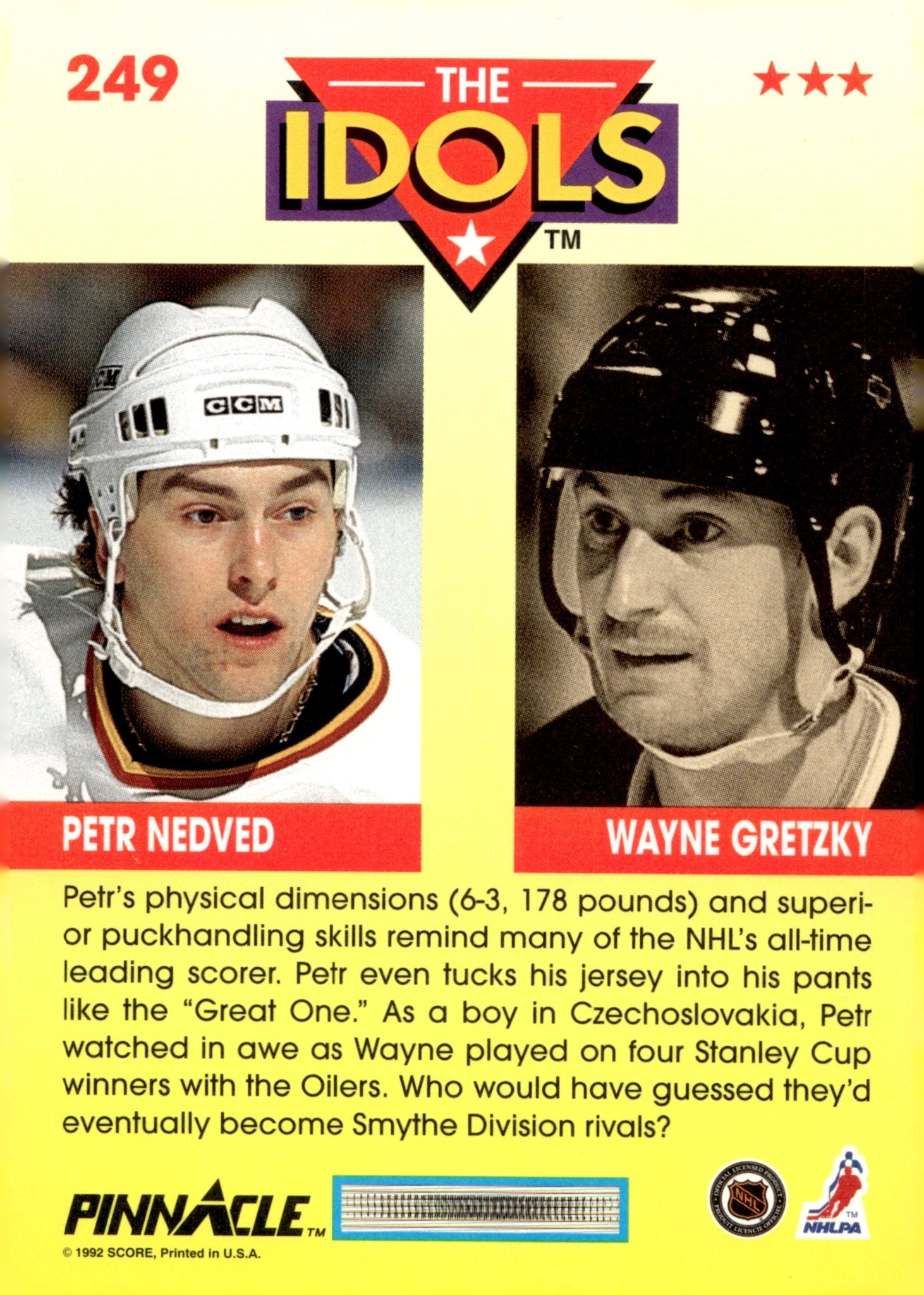 Petr Nedved / Wayne Gretzky 1992 - 93 Pinnacle The Idols #249 - Collector Store LLC