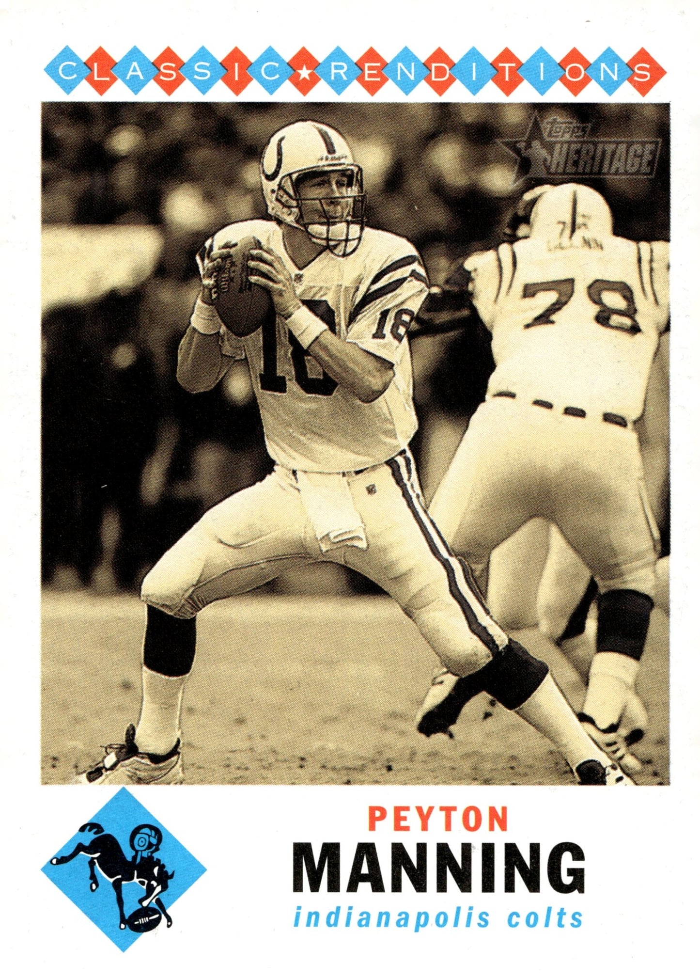 Peyton Manning 2002 Topps Heritage Classic Renditions #CP - PM - Collector Store LLC