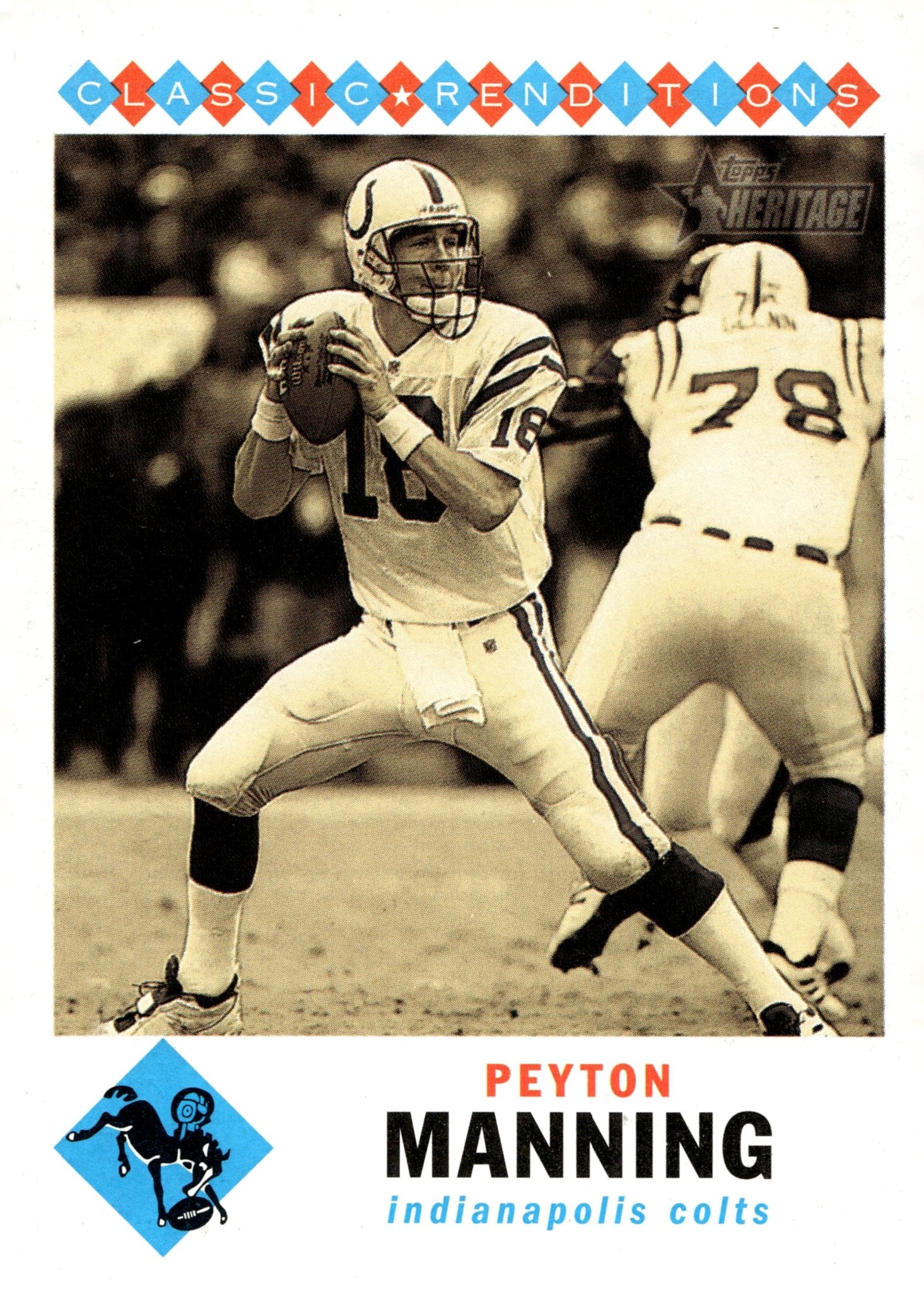 Peyton Manning 2002 Topps Heritage Classic Renditions #CP - PM - Collector Store LLC