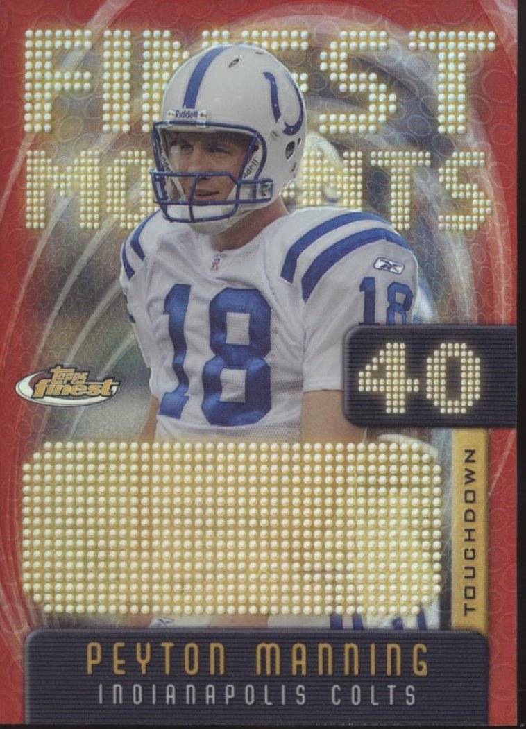 Peyton Manning 2005 Topps Finest Moments Red Refractor 592/599 FM40 - Collector Store LLC