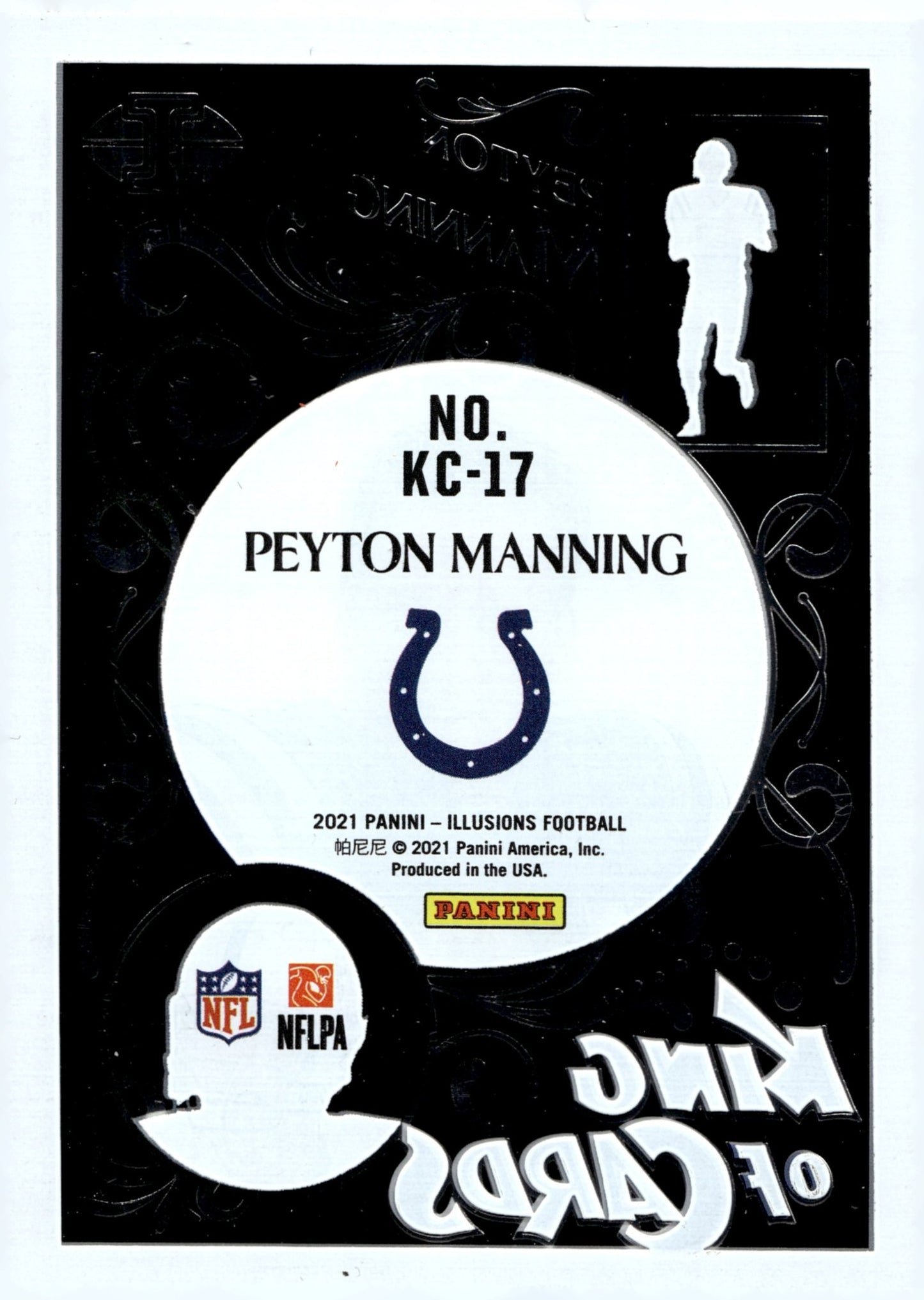 Peyton Manning 2021 Panini Illusions King of Cards Clear #KC - 17 - Collector Store LLC