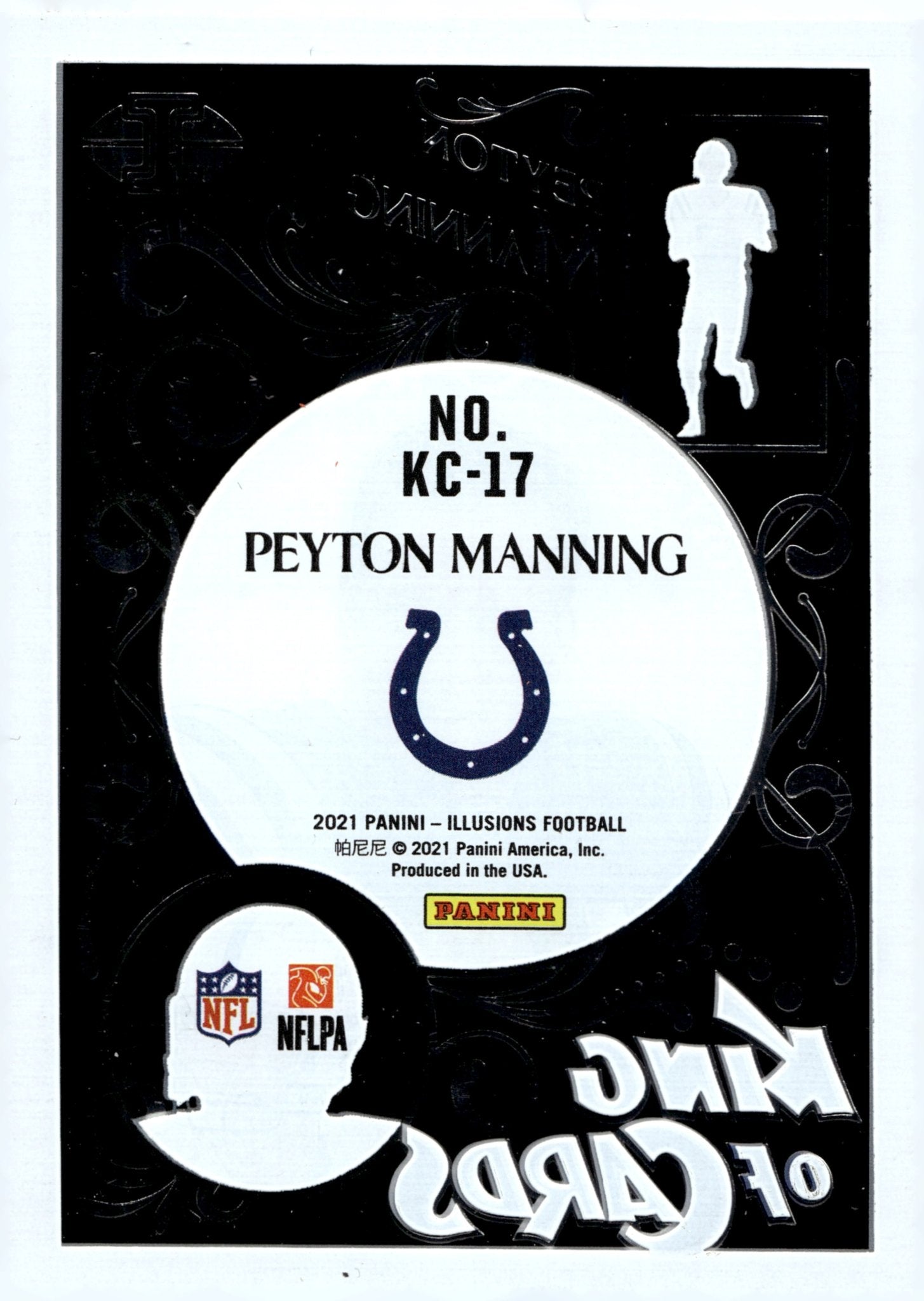 Peyton Manning 2021 Panini Illusions King of Cards Clear #KC - 17 - Collector Store LLC