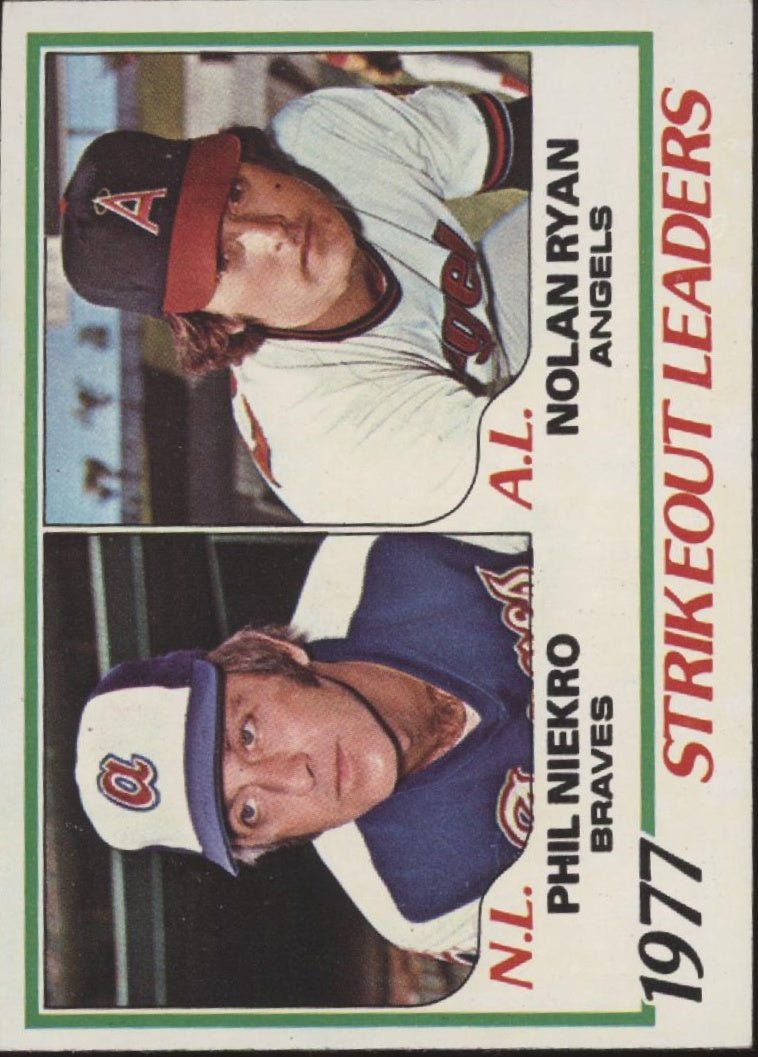Phil Niekro / Nolan Ryan 1978 Topps Strikeout Leaders #206 - Collector Store LLC