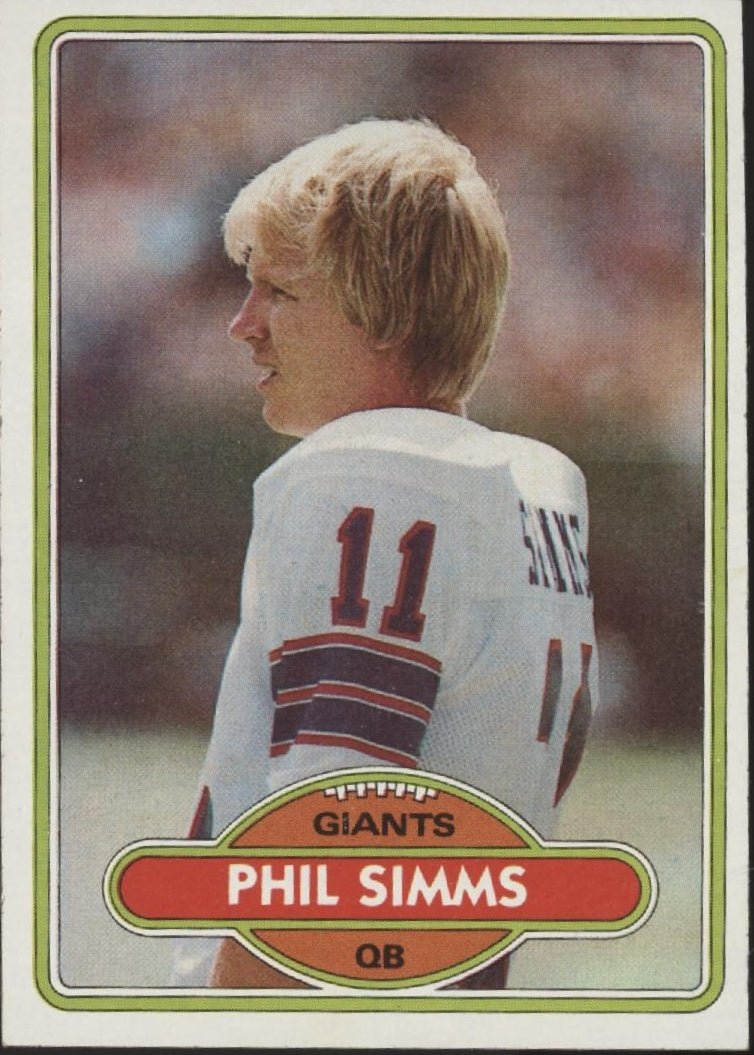Phil Simms 1980 Topps RC #225 New York Giants EX #5 - Collector Store LLC