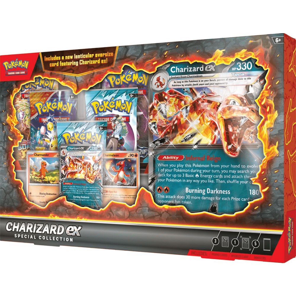 pokemon card charizard ex tera Amazon.com: Charizard ex 125/197 Double Rare Tera - Obsidian Flames - Pokemon Evolution 3 Card Lot