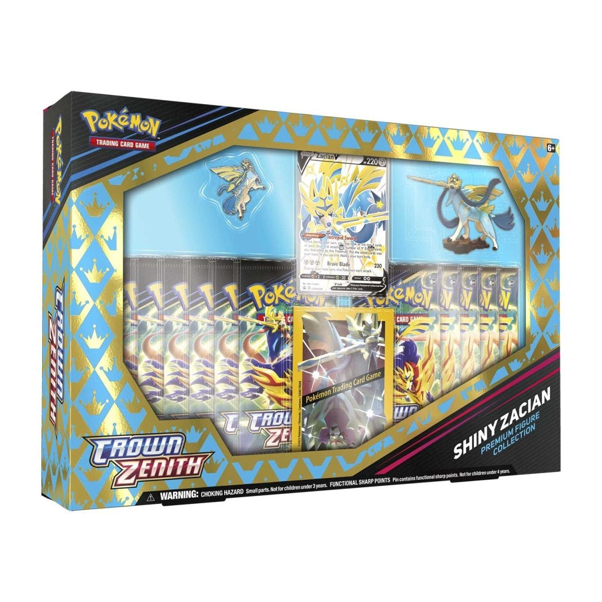 shiny zacian pokemon card Pokemon Trading Card Game Crown Zenith Rare Holo Zacian #94