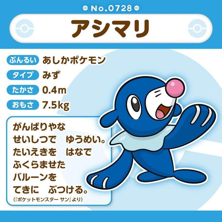 Pokemon: Pokemon Fit Popplio No.728 Plush (Japanese Pokemon Center Exclusive) - Collector Store LLC