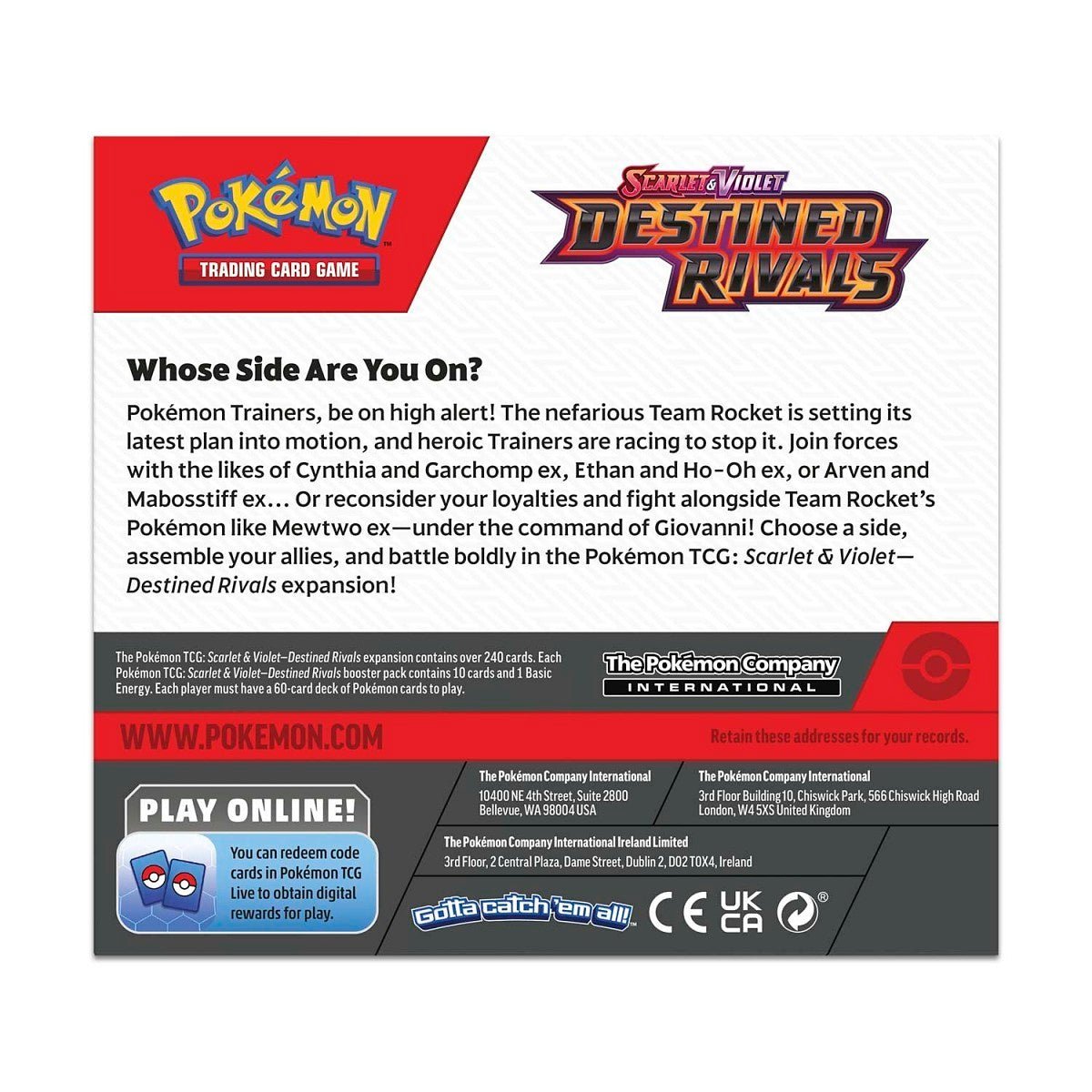 Pokemon: Scarlet & Violet Destined Rivals Booster Box *Releasing 5 - 30 - 2025* - Collector Store LLC