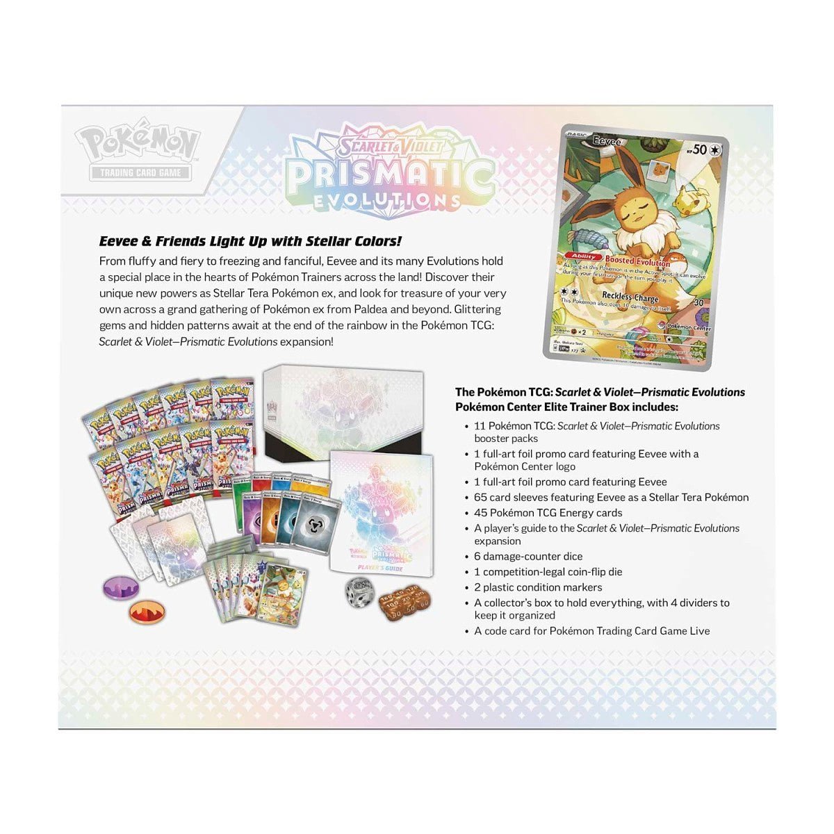 Pokemon: Scarlet & Violet Prismatic Evolutions Pokemon Center Elite Trainer Box - Collector Store LLC