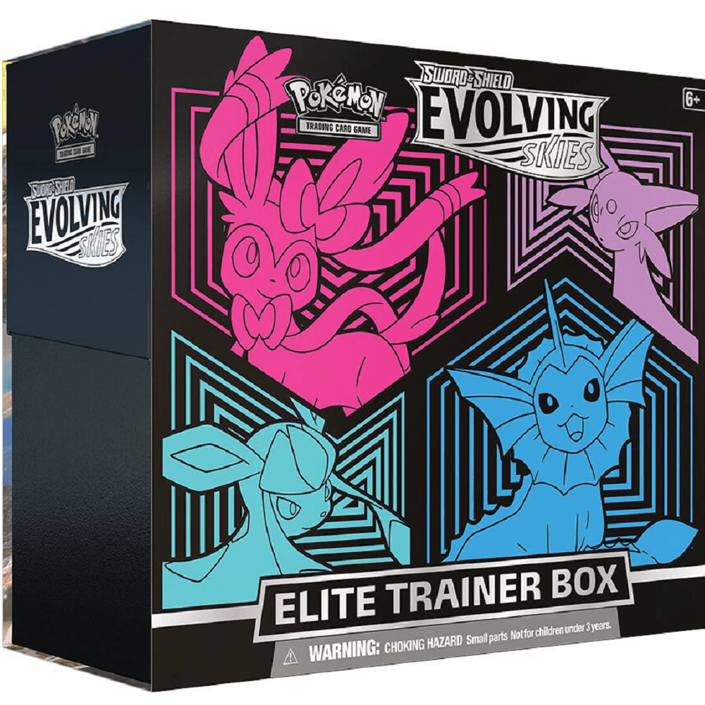 Pokemon: Sword & Shield Evolving Skies Elite Trainer Box  [Glaceon/Vaporeon/Sylveon/Espeon]