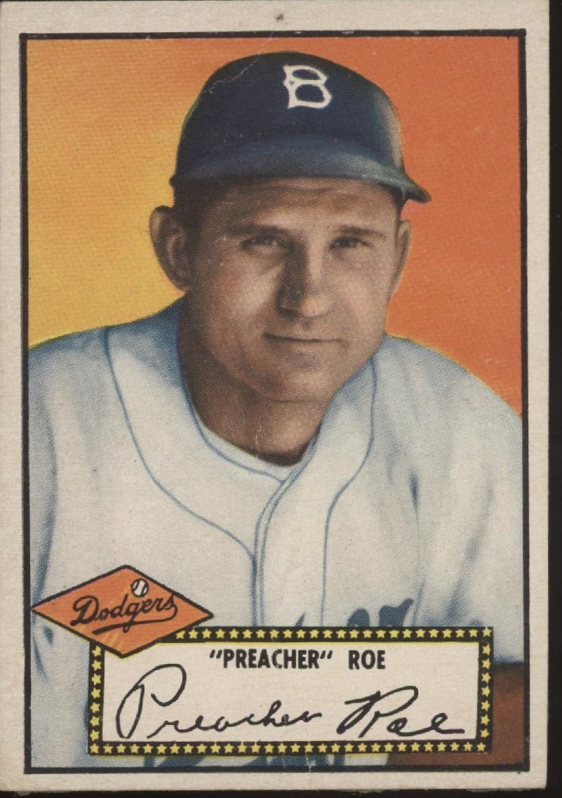 Preacher Roe 1952 Topps 66 Brooklyn Dodgers PR - Collector Store LLC