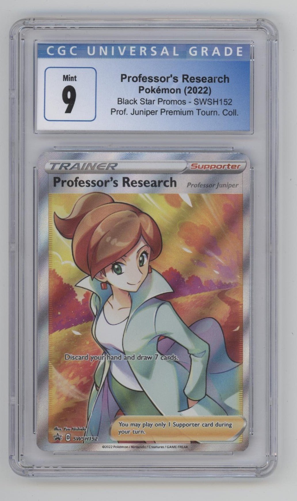 Professor's Research Pokemon Juniper Premium Tournament Black Star #152 CGC 9 - Collector Store LLC