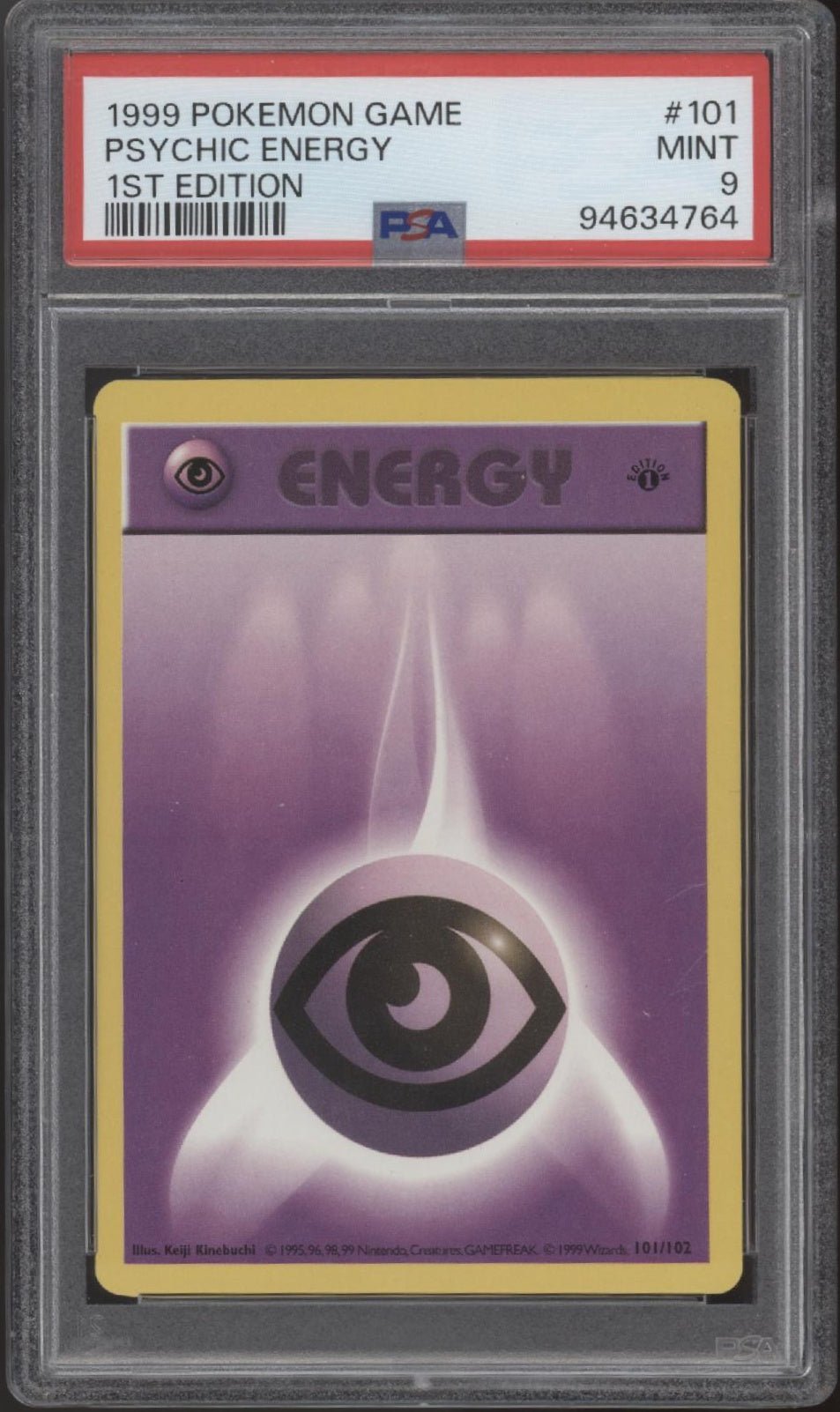 Psychic Energy Pokemon Base Set 1st Edition #101 PSA 9 #2 - Collector Store LLC
