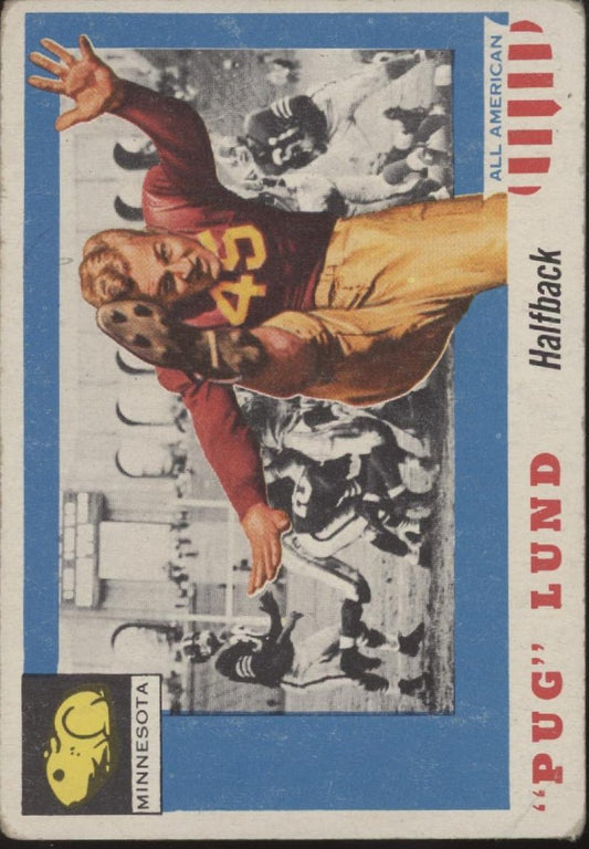 Pug Lund 1955 Topps All American RC #79 VG - Collector Store LLC