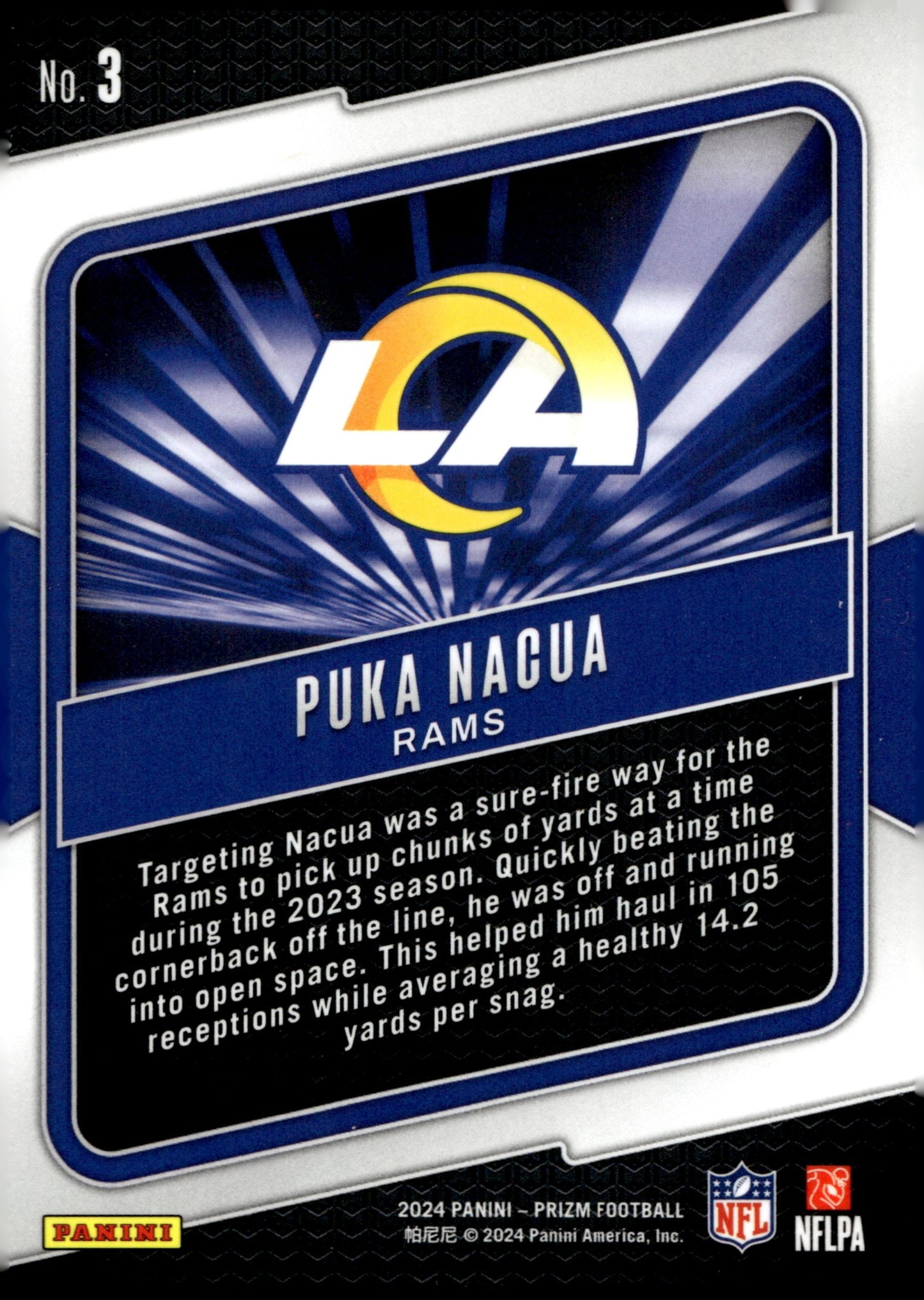 Puka Nacua 2024 Panini Prizm Hype #3 - Collector Store LLC