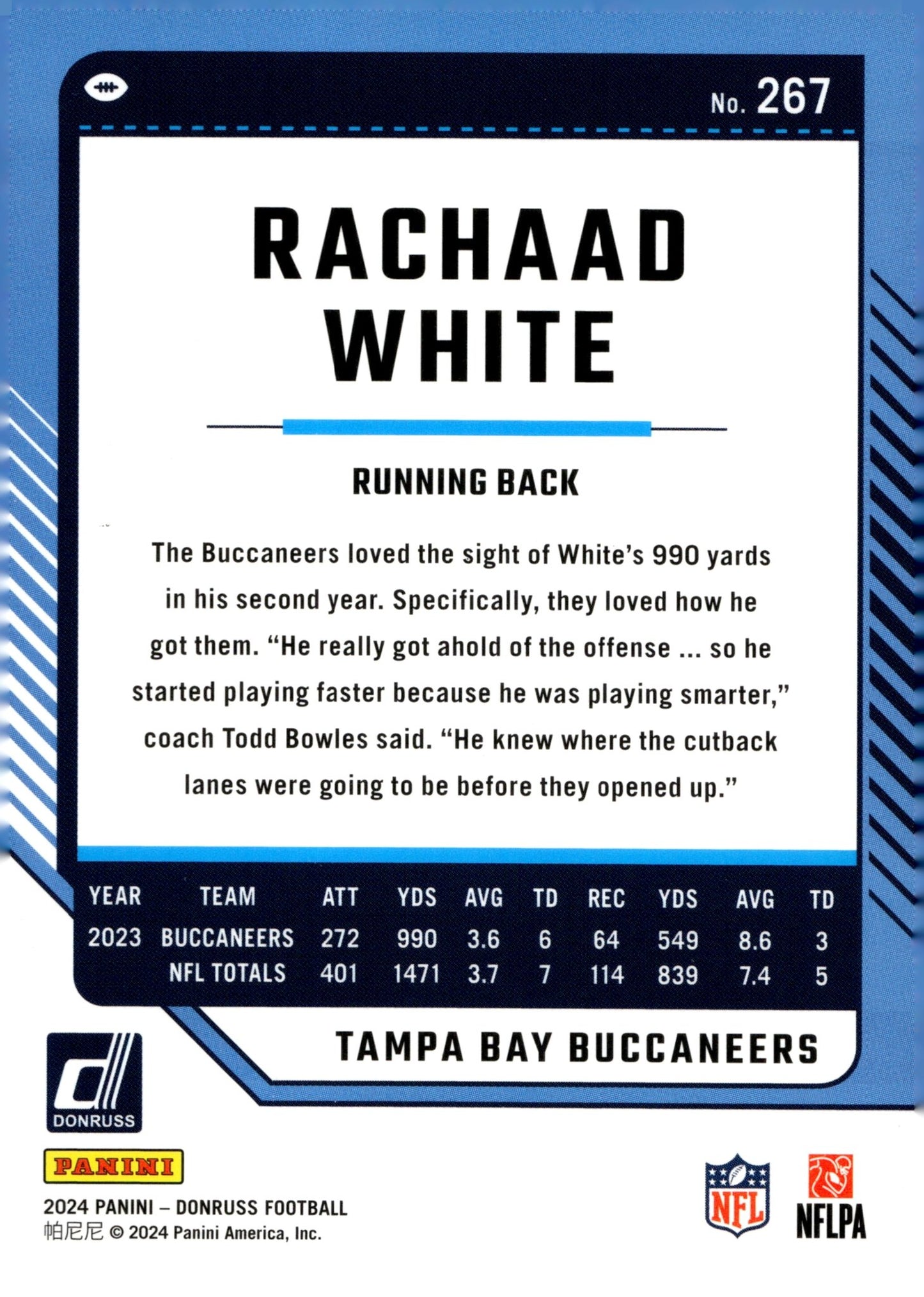 Rachaad White 2024 Panini Donruss Press Proof Red #267 - Collector Store LLC