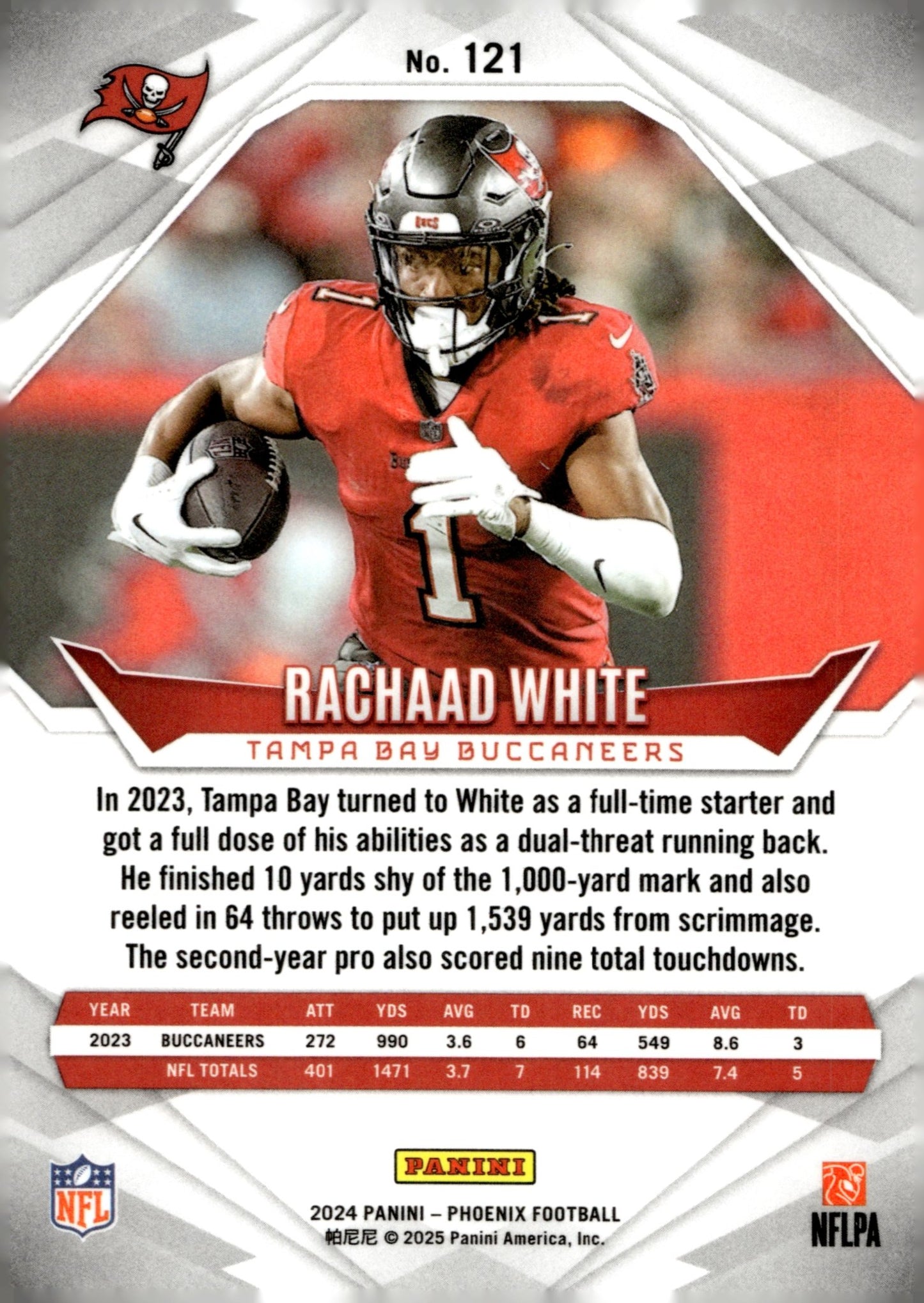 Rachaad White 2024 Panini Phoenix Pandora Box Refractor 121 - Collector Store LLC