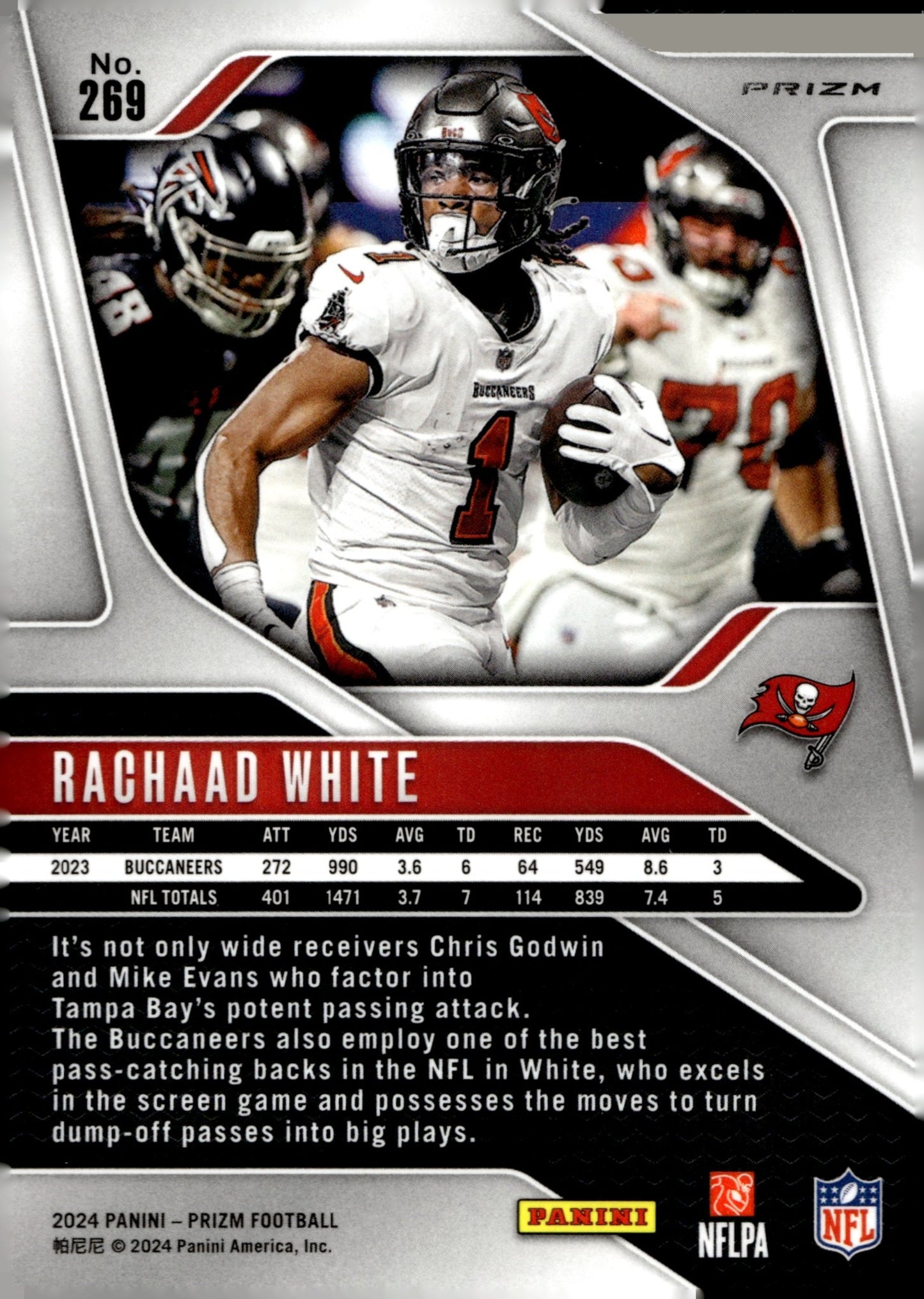 Rachaad White 2024 Panini Prizm Red White & Blue Prizm #269 - Collector Store LLC