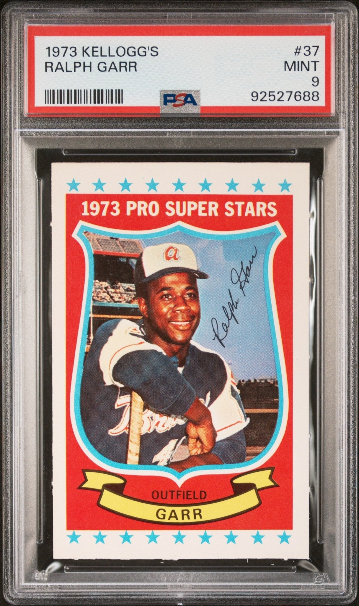 Ralph Garr 1973 Kellogg's #37 PSA 9 - Collector Store LLC