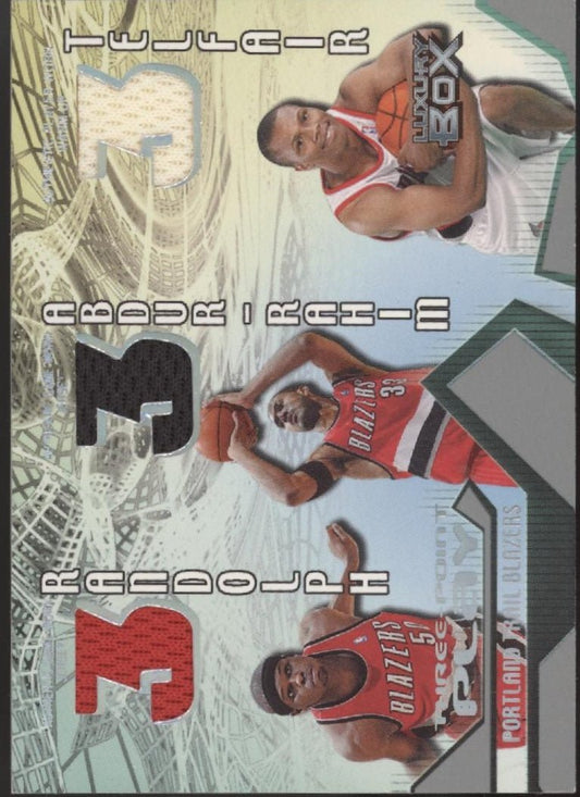 Randolph / Abdur - Rahim / Telfair 2004 - 05 Luxury Box Three Point Play Swatch /450 - Collector Store LLC
