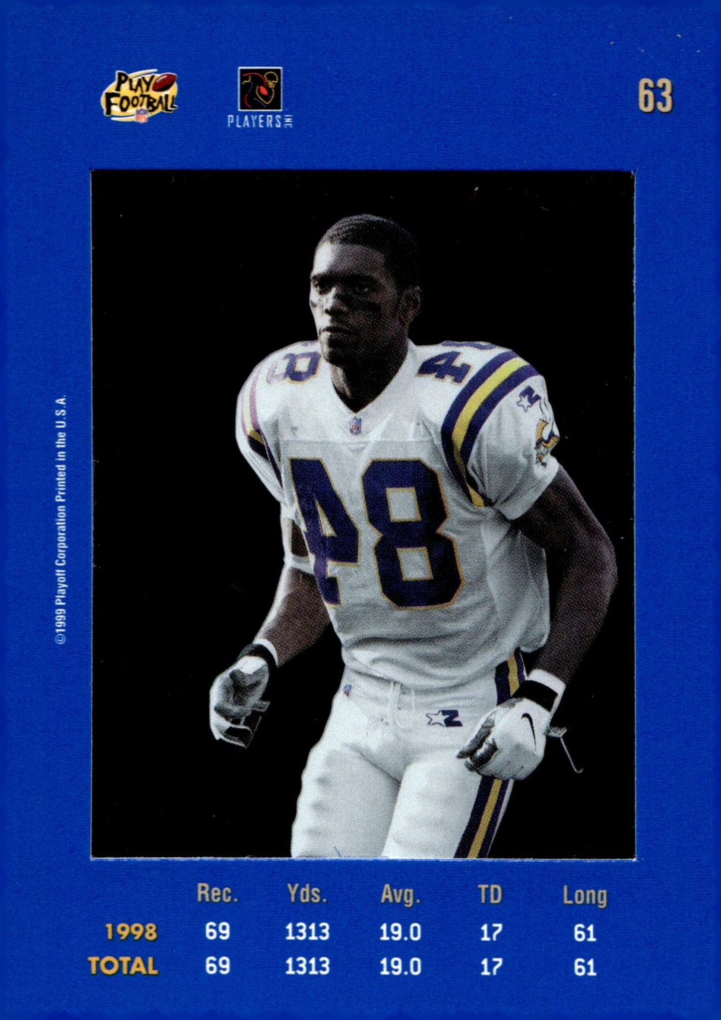 Randy Moss 1999 Playoff Absolute SSD Blue #63 #2 - Collector Store LLC
