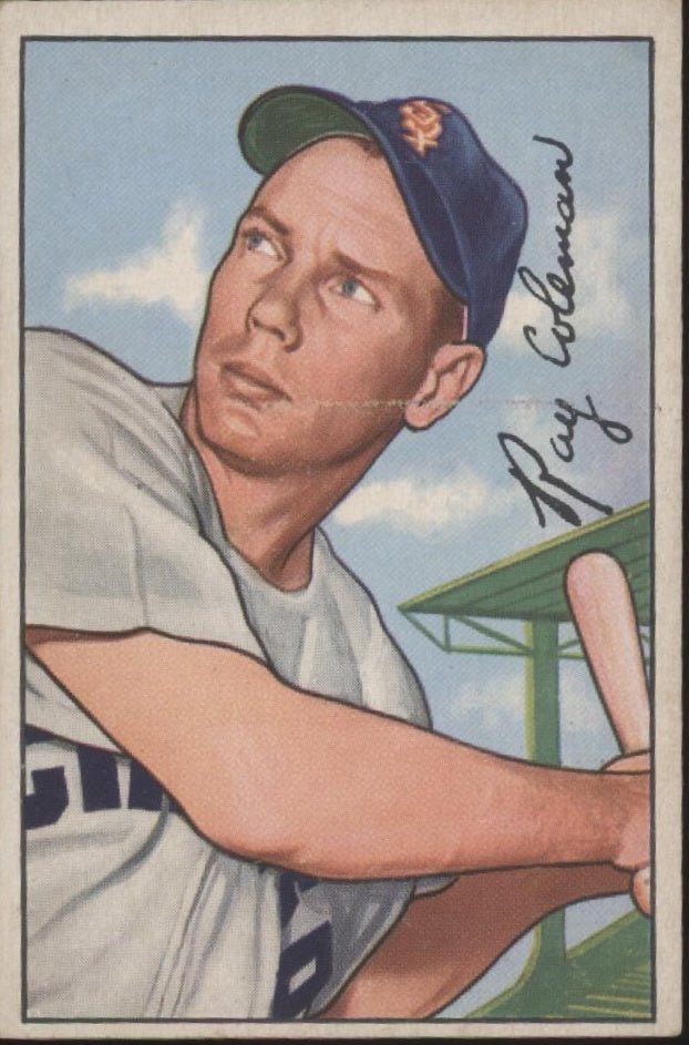 Ray Coleman 1952 Bowman #201 Chicago White Sox VG - Collector Store LLC