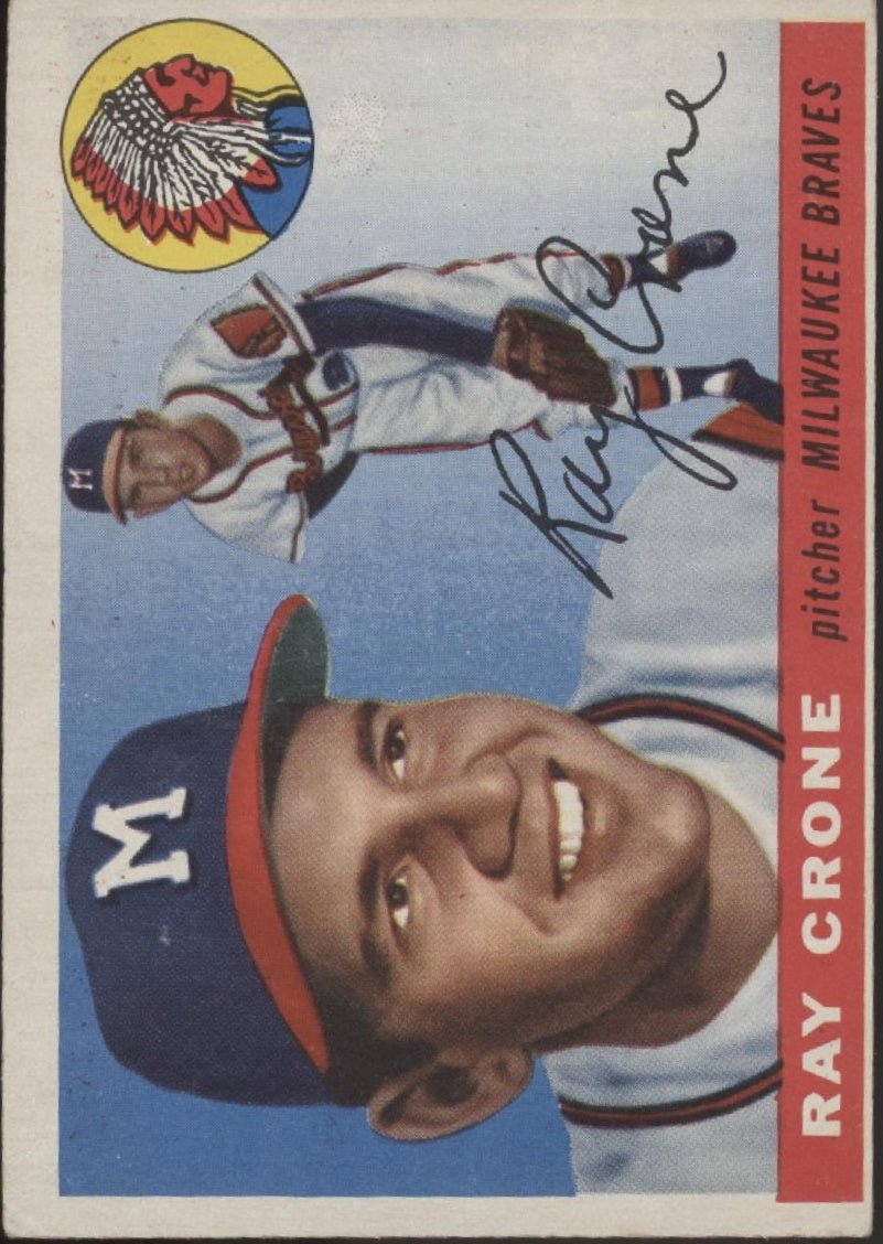 Ray Crone 1955 Topps #149 Milwaukee Braves VG - Collector Store LLC