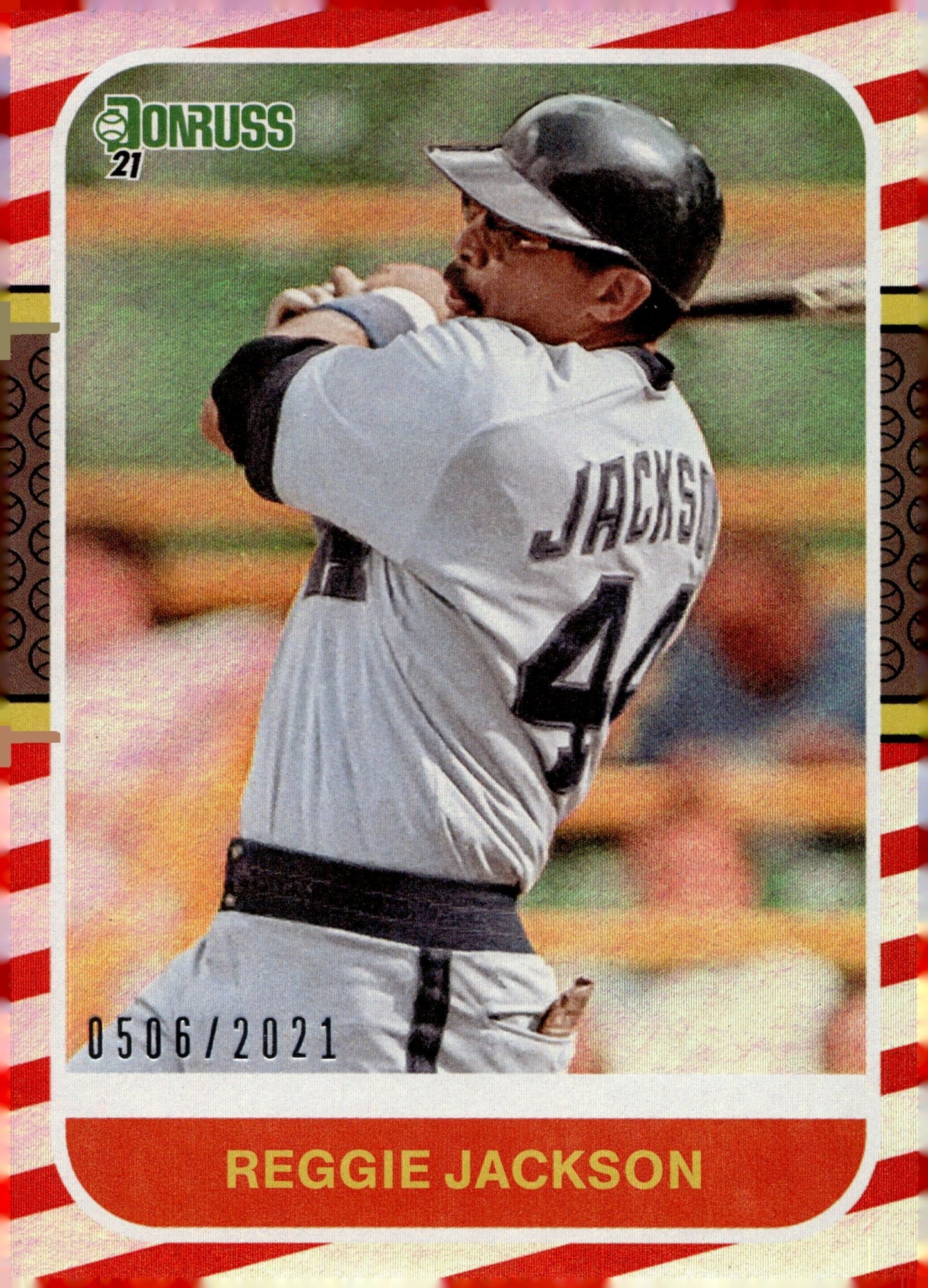 Reggie Jackson 2021 Panini Donruss Red 0506/2021 #233 - Collector Store LLC