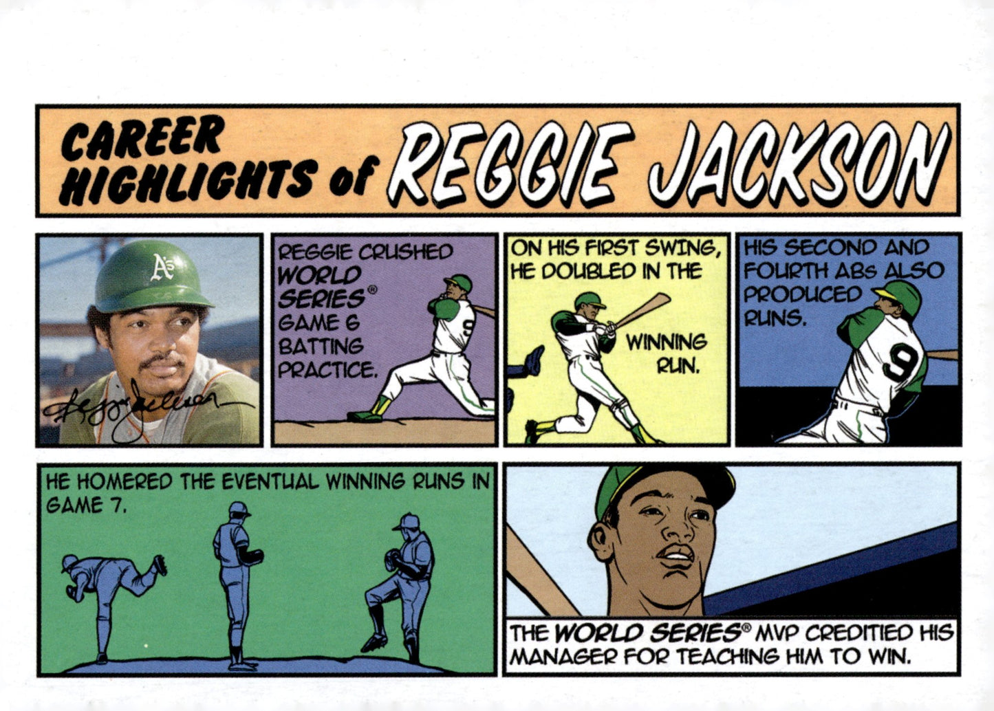 Reggie Jackson 2022 Topps Heritage Career Highlights Comic #73TC - 9 #1 - Collector Store LLC