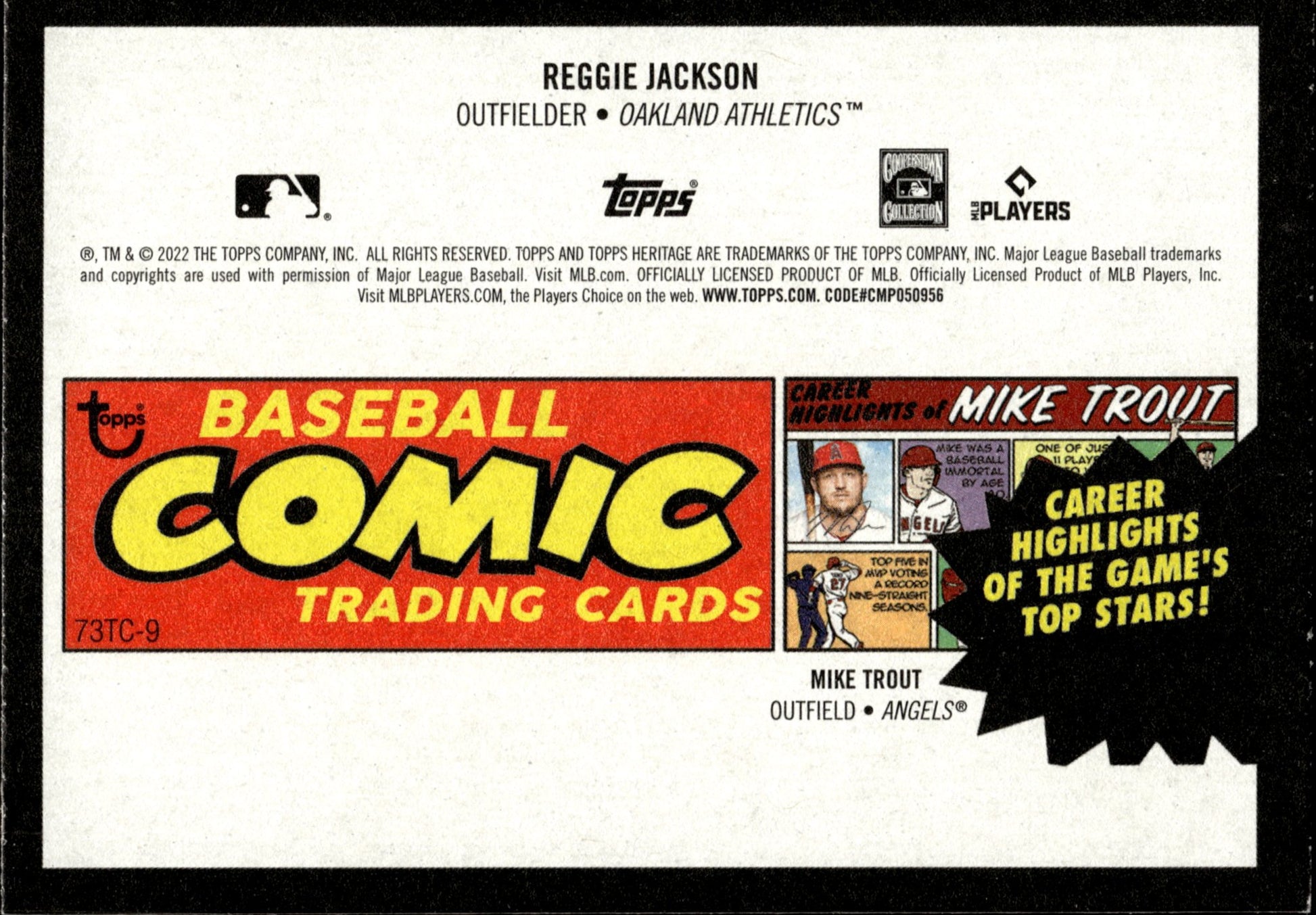 Reggie Jackson 2022 Topps Heritage Career Highlights Comic #73TC - 9 #1 - Collector Store LLC