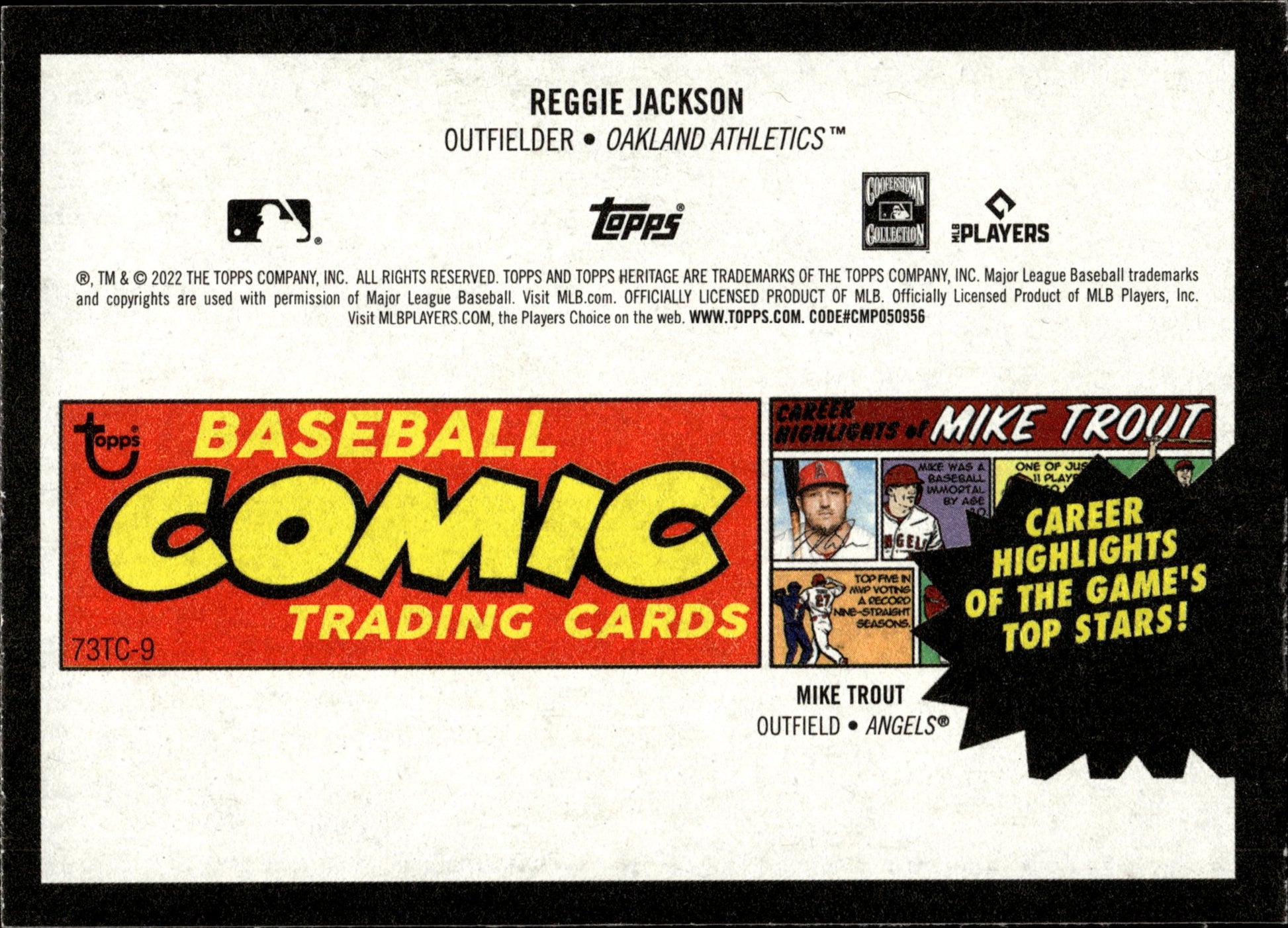 Reggie Jackson 2022 Topps Heritage Career Highlights Comic #73TC - 9 #2 - Collector Store LLC