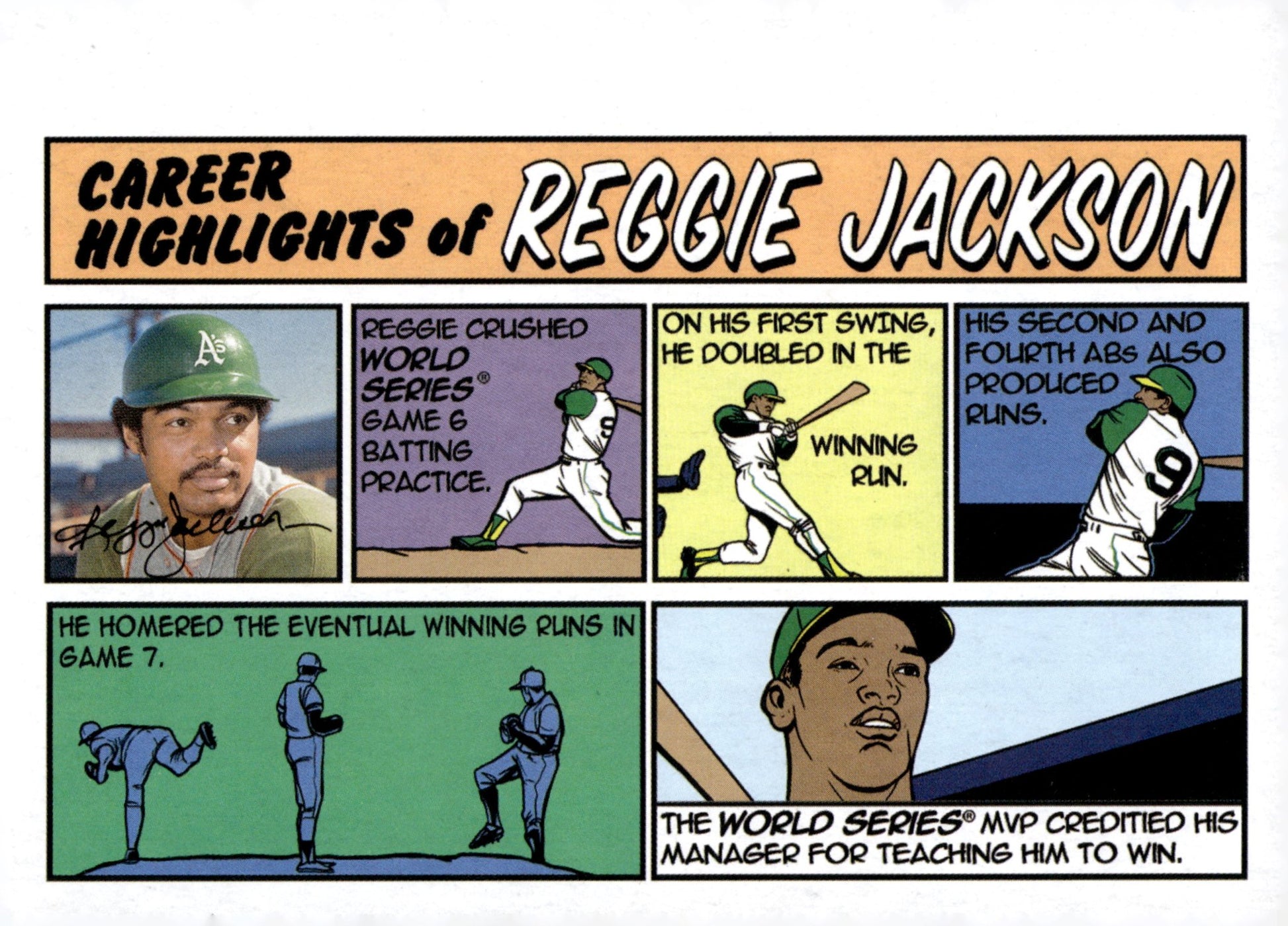 Reggie Jackson 2022 Topps Heritage Career Highlights Comic #73TC - 9 #2 - Collector Store LLC