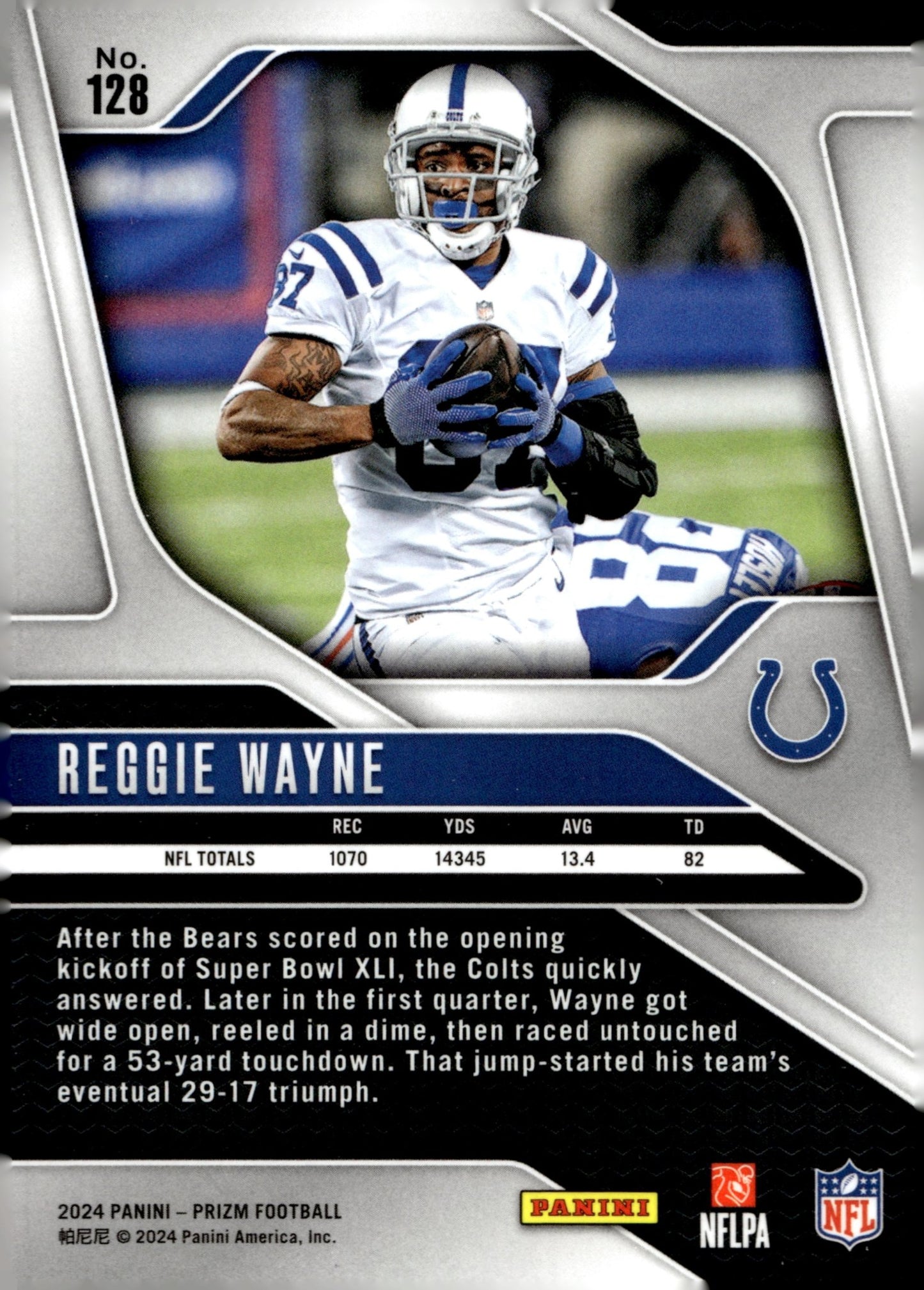 Reggie Wayne 2024 Panini Prizm #128 - Collector Store LLC