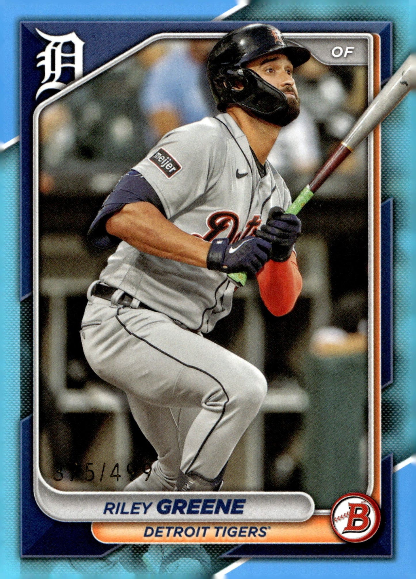 Riley Greene 2024 Bowman Sky Blue 375/499 #16 - Collector Store LLC