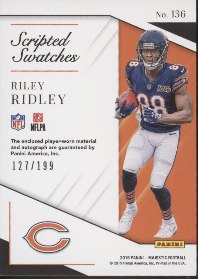 Riley Ridley 2019 Panini Majestic Scripted Swatches RC Auto 127/199 #136 - Collector Store LLC