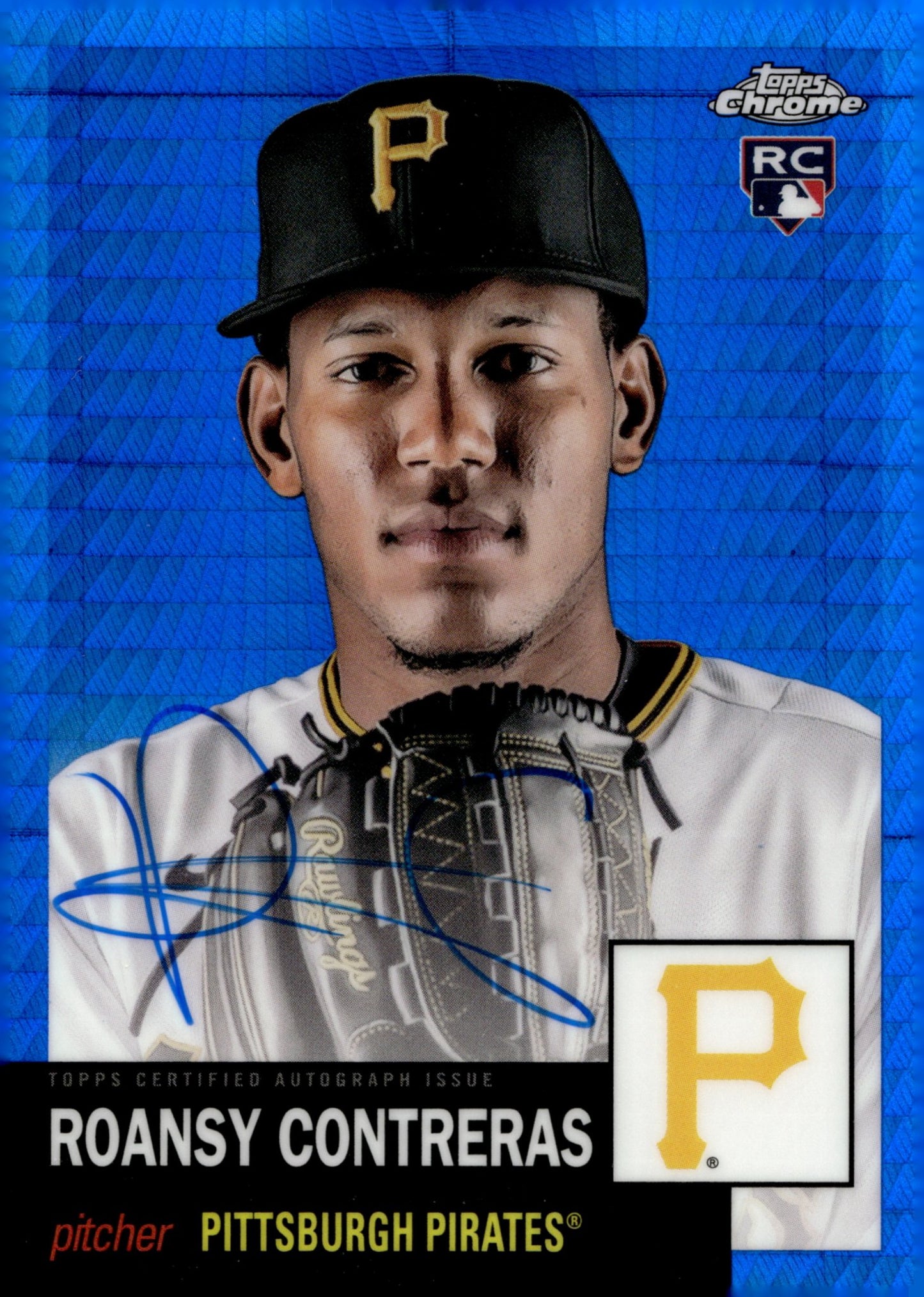 Roansy Contreras 2022 Topps Chrome Platinum Blue Hyper Refractor RC Auto 30/99 - Collector Store LLC