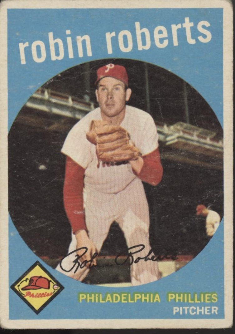 Robin Roberts 1959 Topps #352 Philadelphia Phillies GD - Collector Store LLC