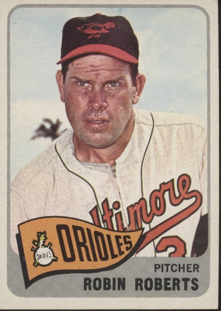 Robin Roberts 1965 Topps #15 Baltimore Orioles VG - EX Marked - Collector Store LLC