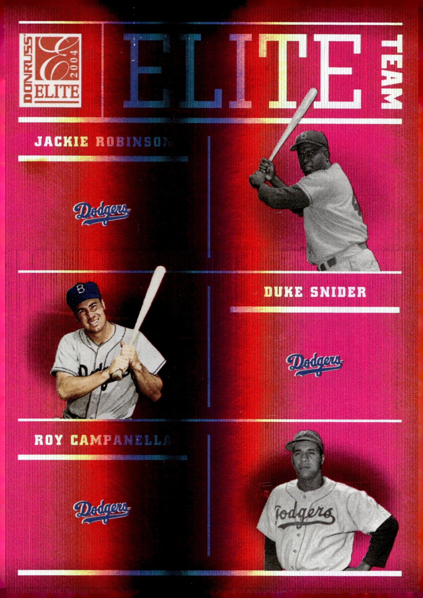 Robinson / Snider / Campanella 2004 Donruss Elite Team Red 1028/1500 #ET - 9 - Collector Store LLC