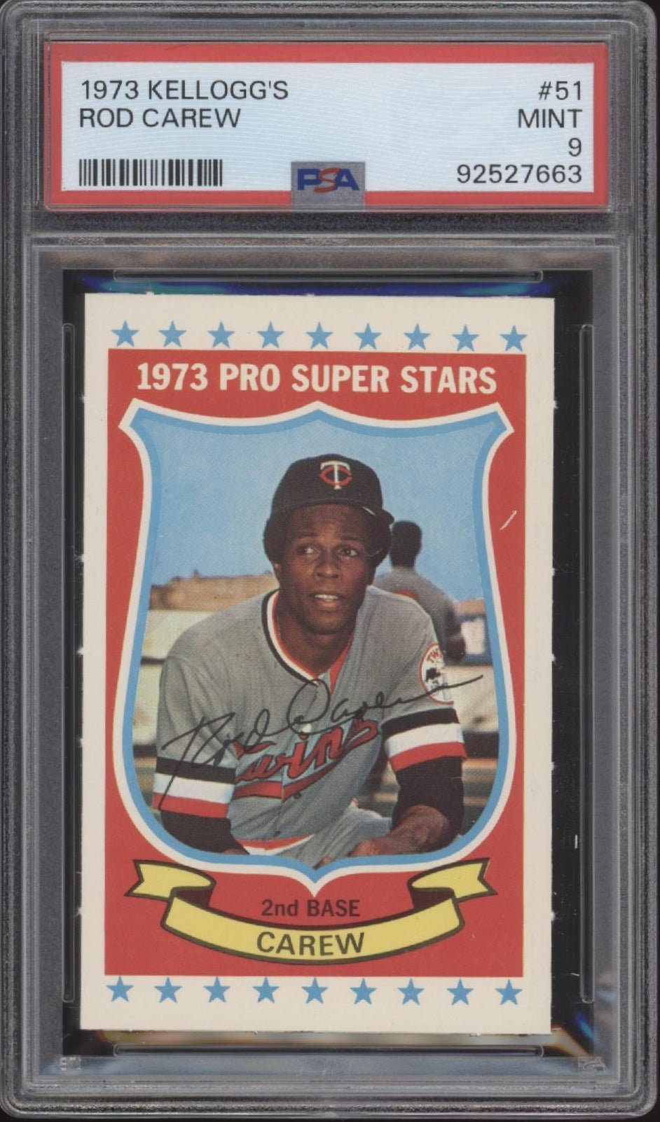 Rod Carew 1973 Kellogg's #51 PSA 9 - Collector Store LLC
